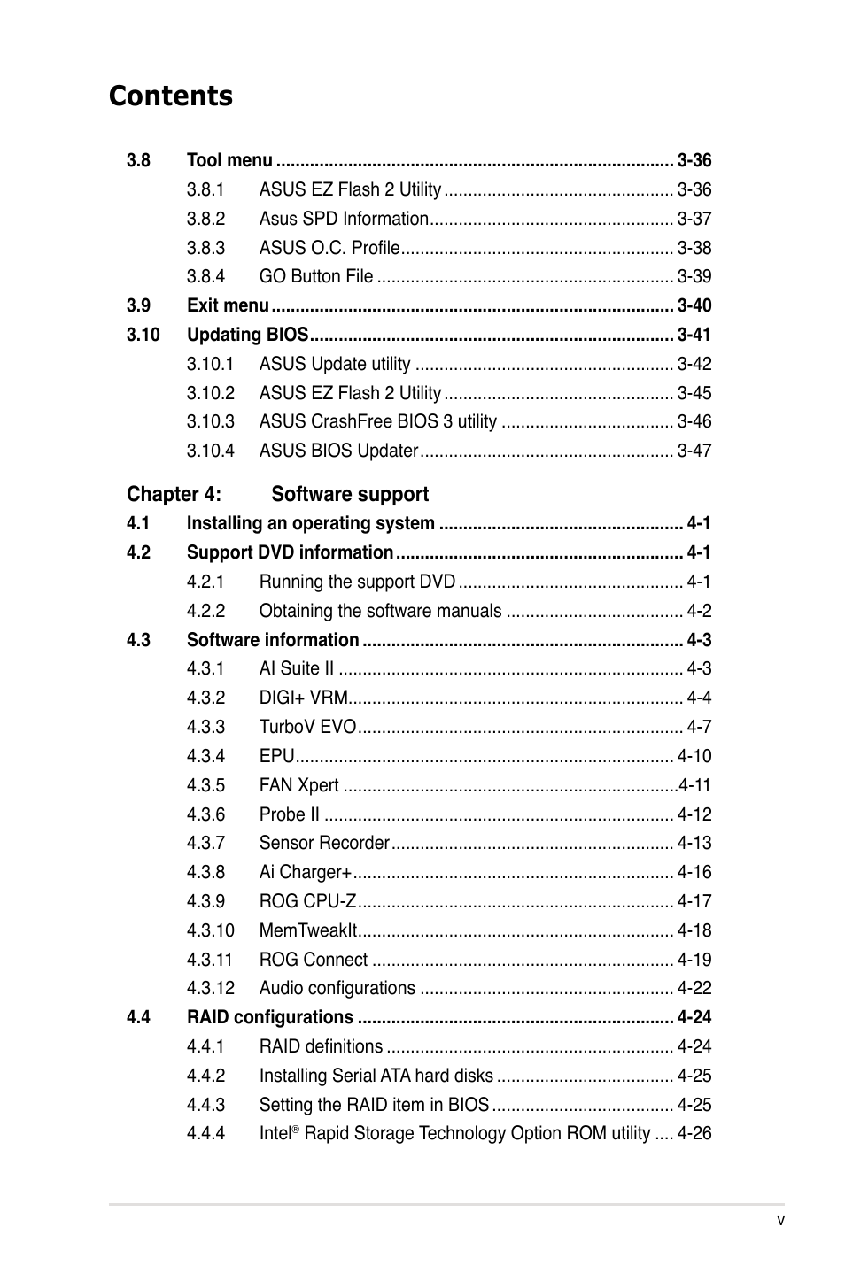 Asus Maximus IV GENE-Z/GEN3 User Manual | Page 5 / 192