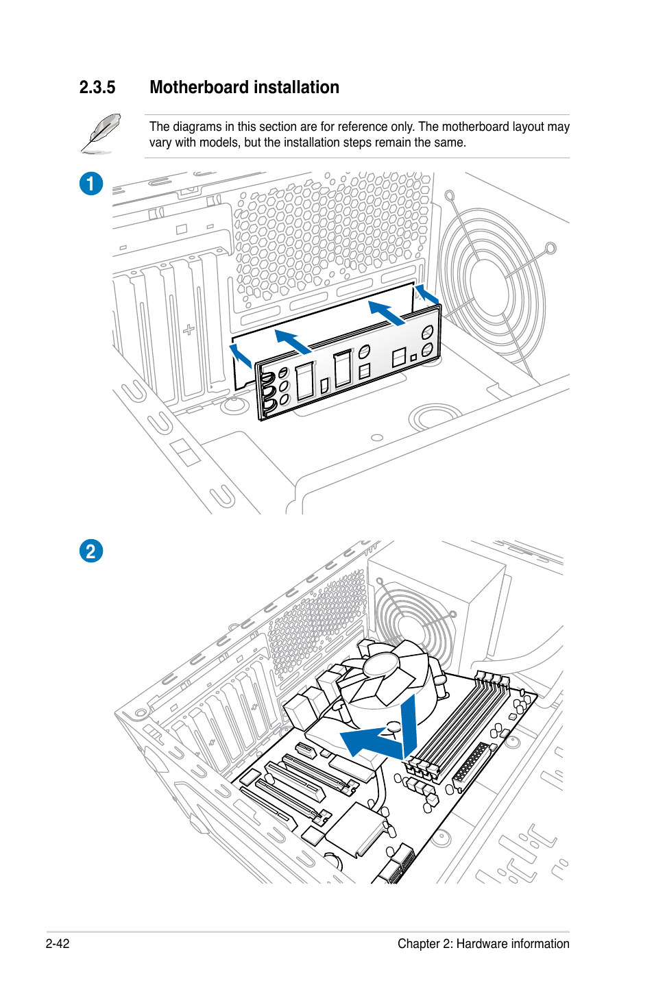 5 motherboard installation, Motherboard installation -42 | Asus Maximus IV GENE-Z/GEN3 User Manual | Page 74 / 192