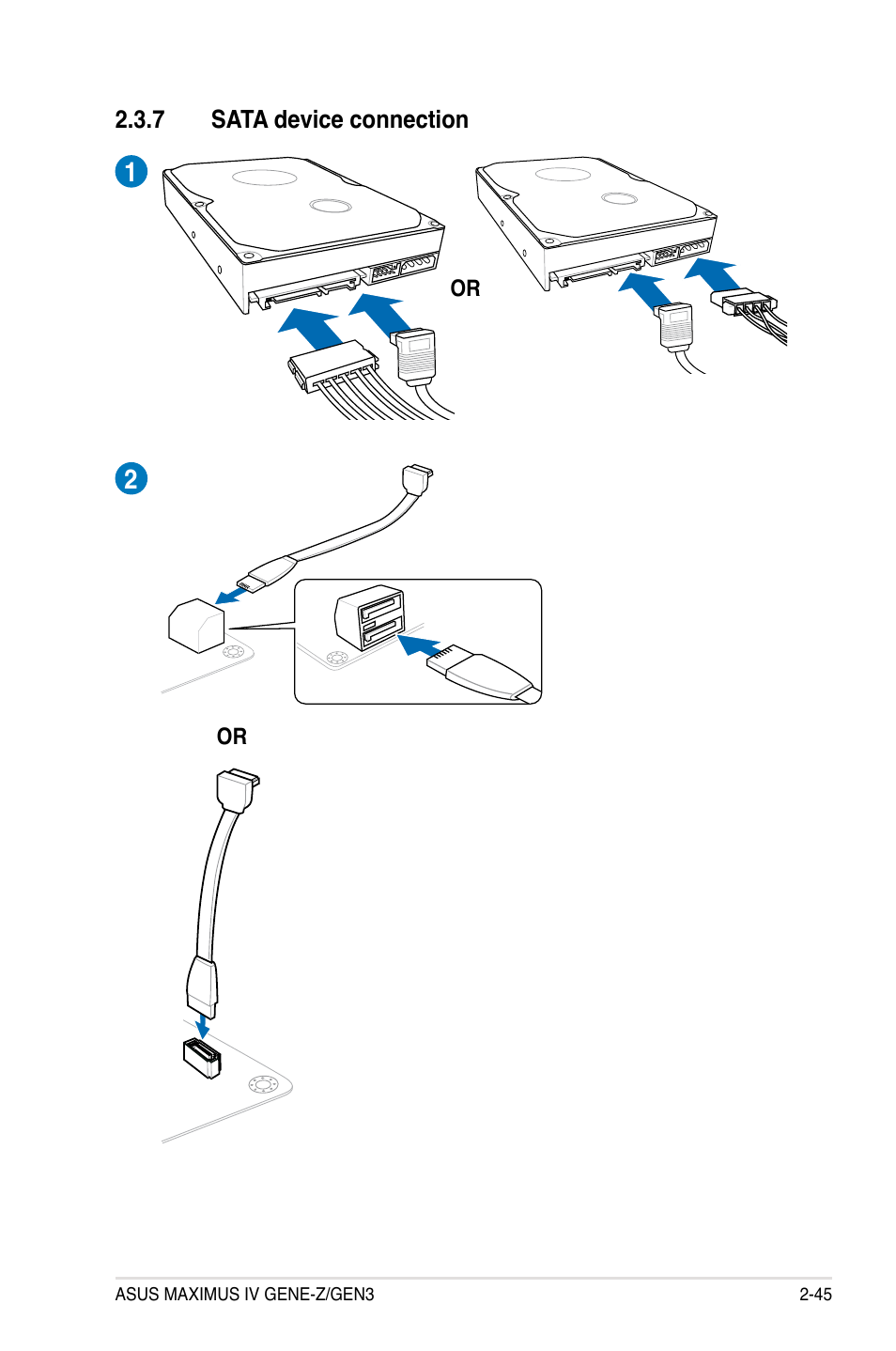 7 sata device connection, Sata device connection -45 | Asus Maximus IV GENE-Z/GEN3 User Manual | Page 77 / 192