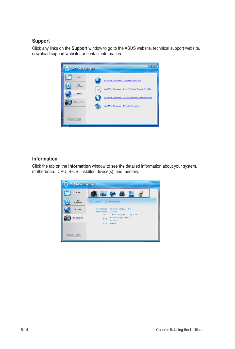 Asus CG8350 User Manual | Page 59 / 72