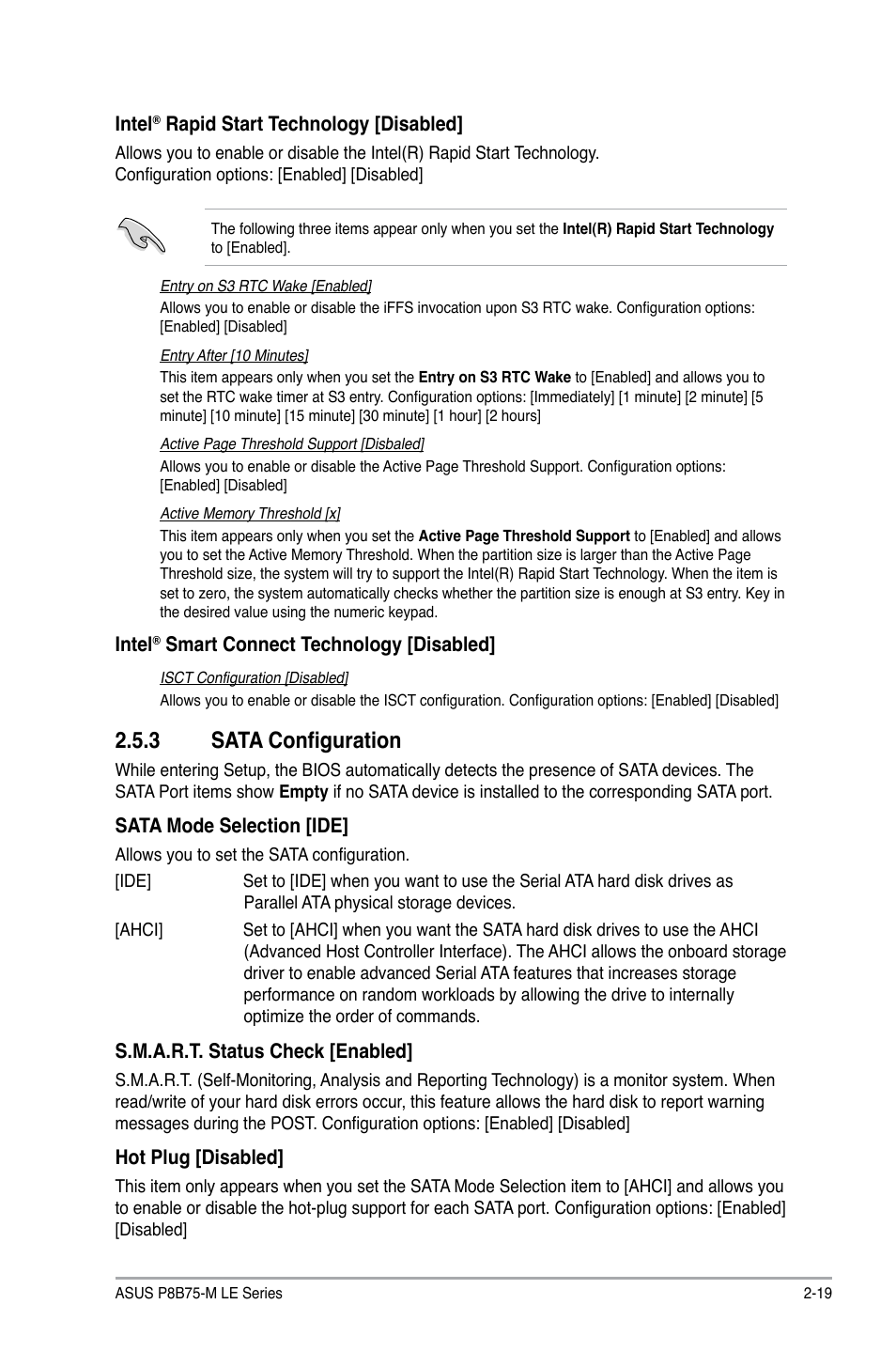 3 sata configuration, Sata configuration -19 | Asus P8B75-M LE PLUS User Manual | Page 64 / 79