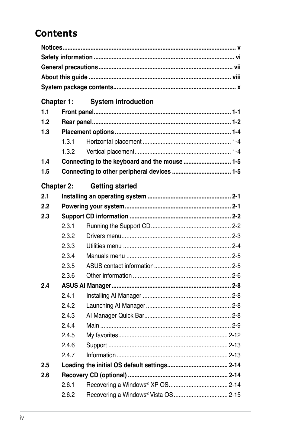 Asus BS5000 User Manual | Page 4 / 36