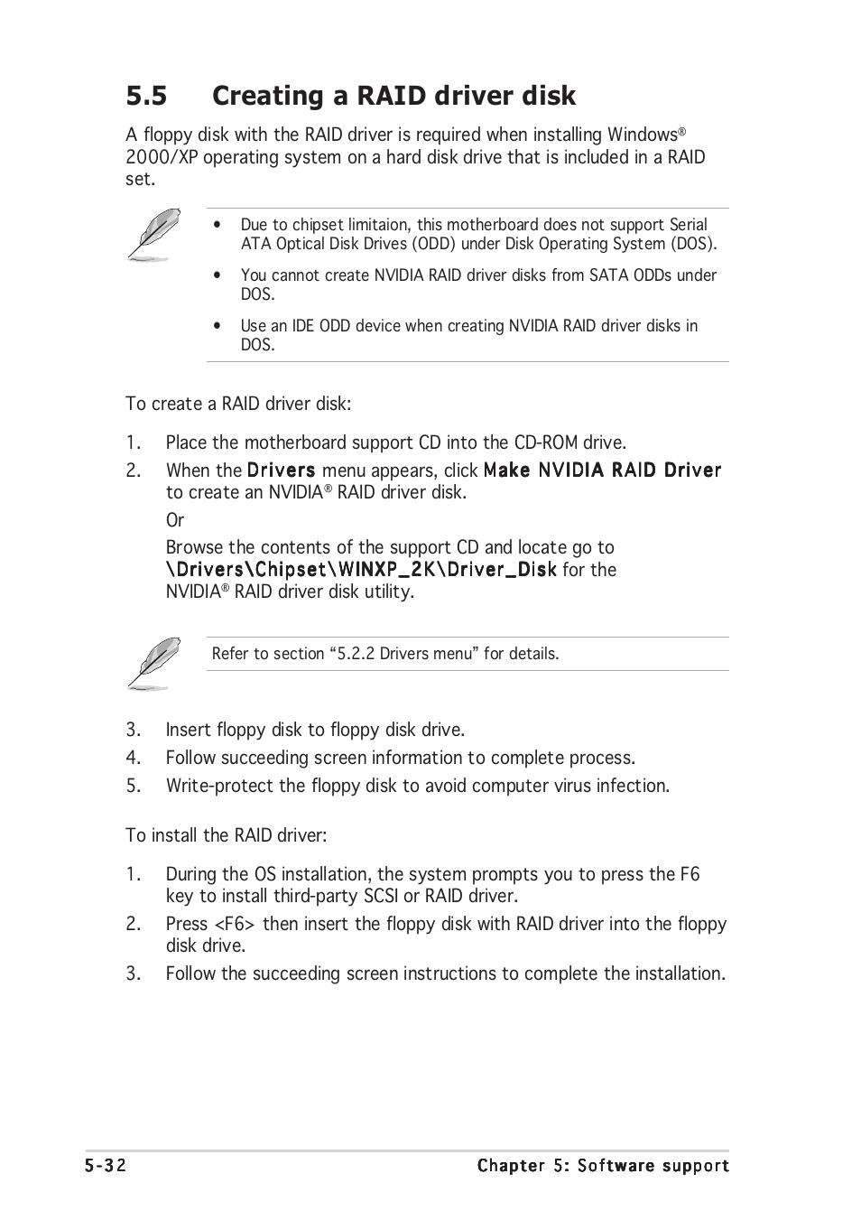 5 creating a raid driver disk | Asus A8N-SLI User Manual | Page 142 / 162