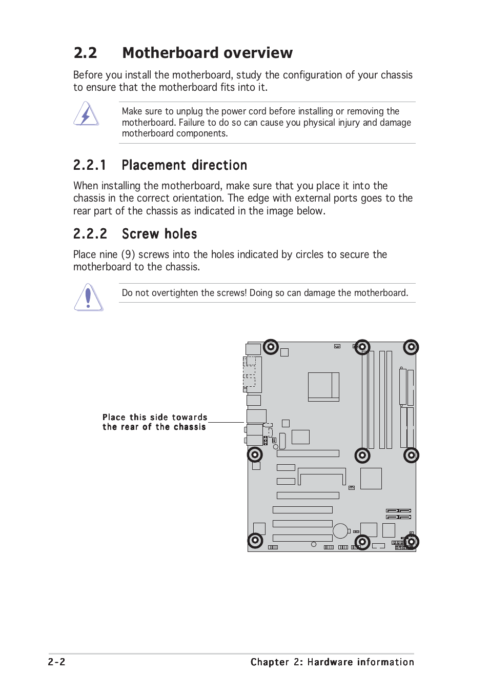 2 motherboard overview | Asus A8N-SLI User Manual | Page 28 / 162