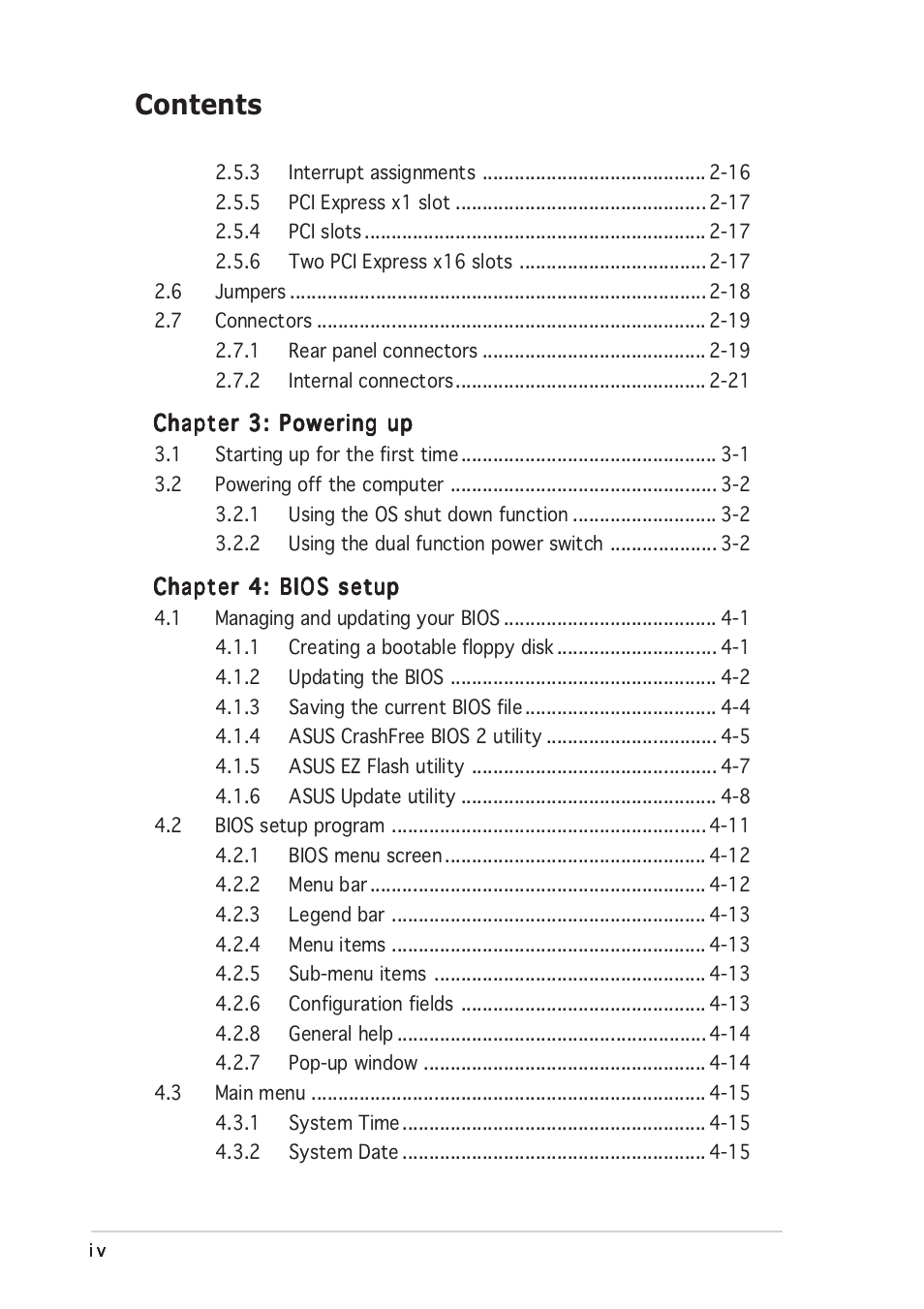 Asus A8N-SLI User Manual | Page 4 / 162