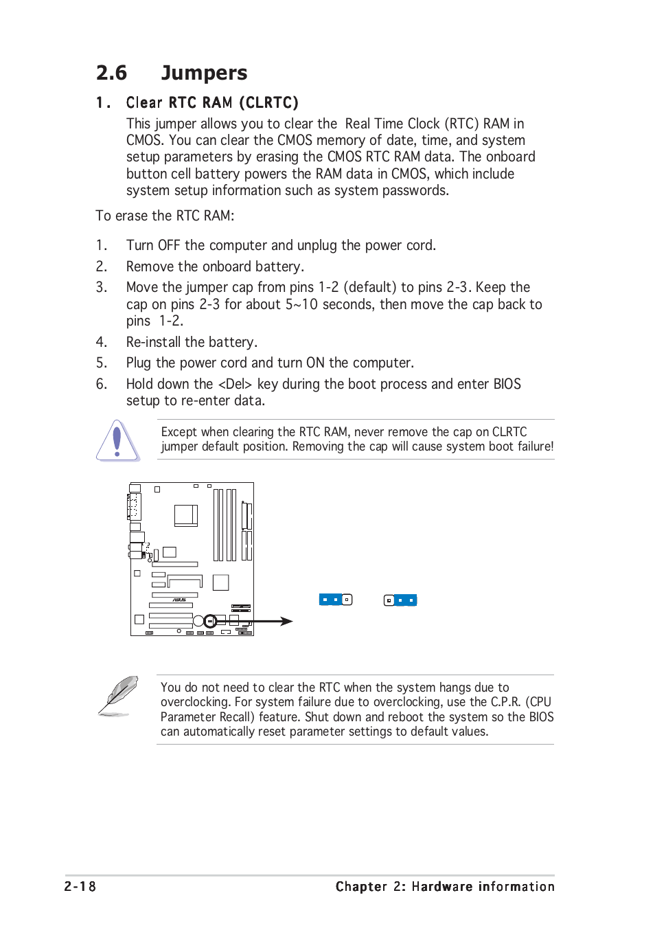 6 jumpers | Asus A8N-SLI User Manual | Page 44 / 162