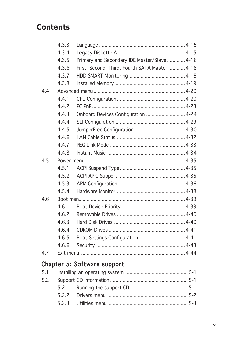 Asus A8N-SLI User Manual | Page 5 / 162