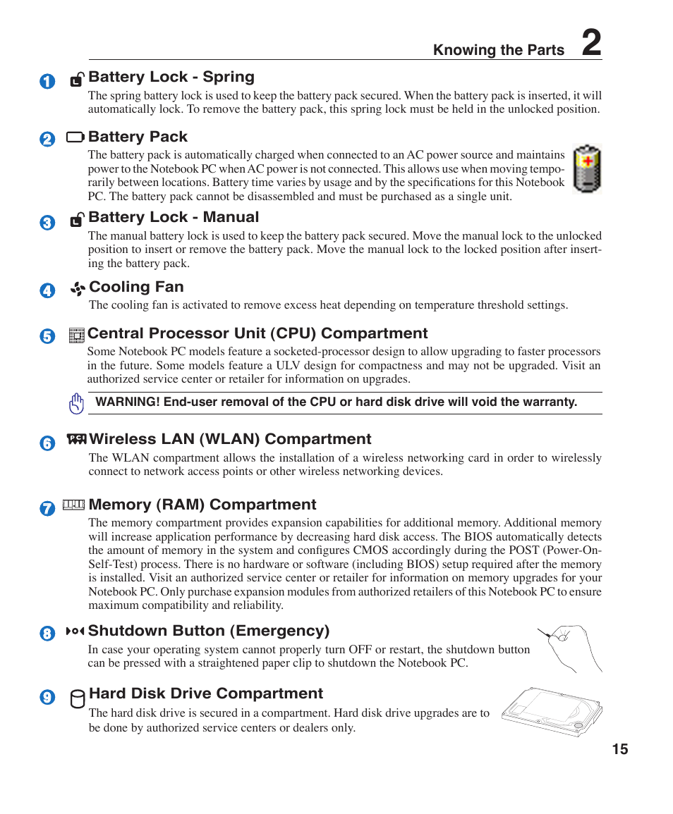 Asus Z84F User Manual | Page 15 / 68