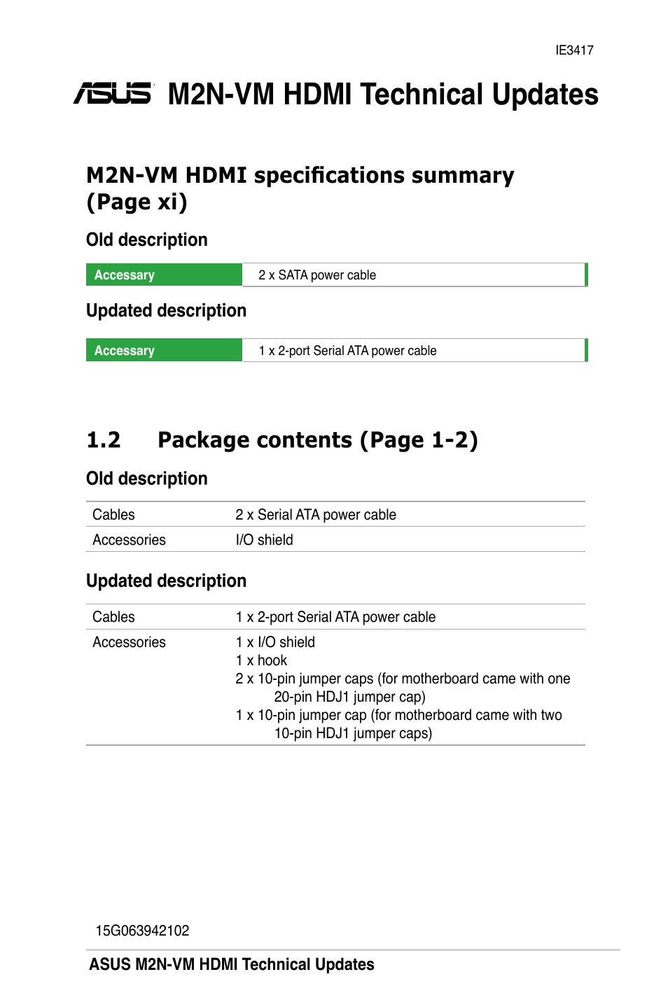 Asus M2N-VM HDMI User Manual | 1 page