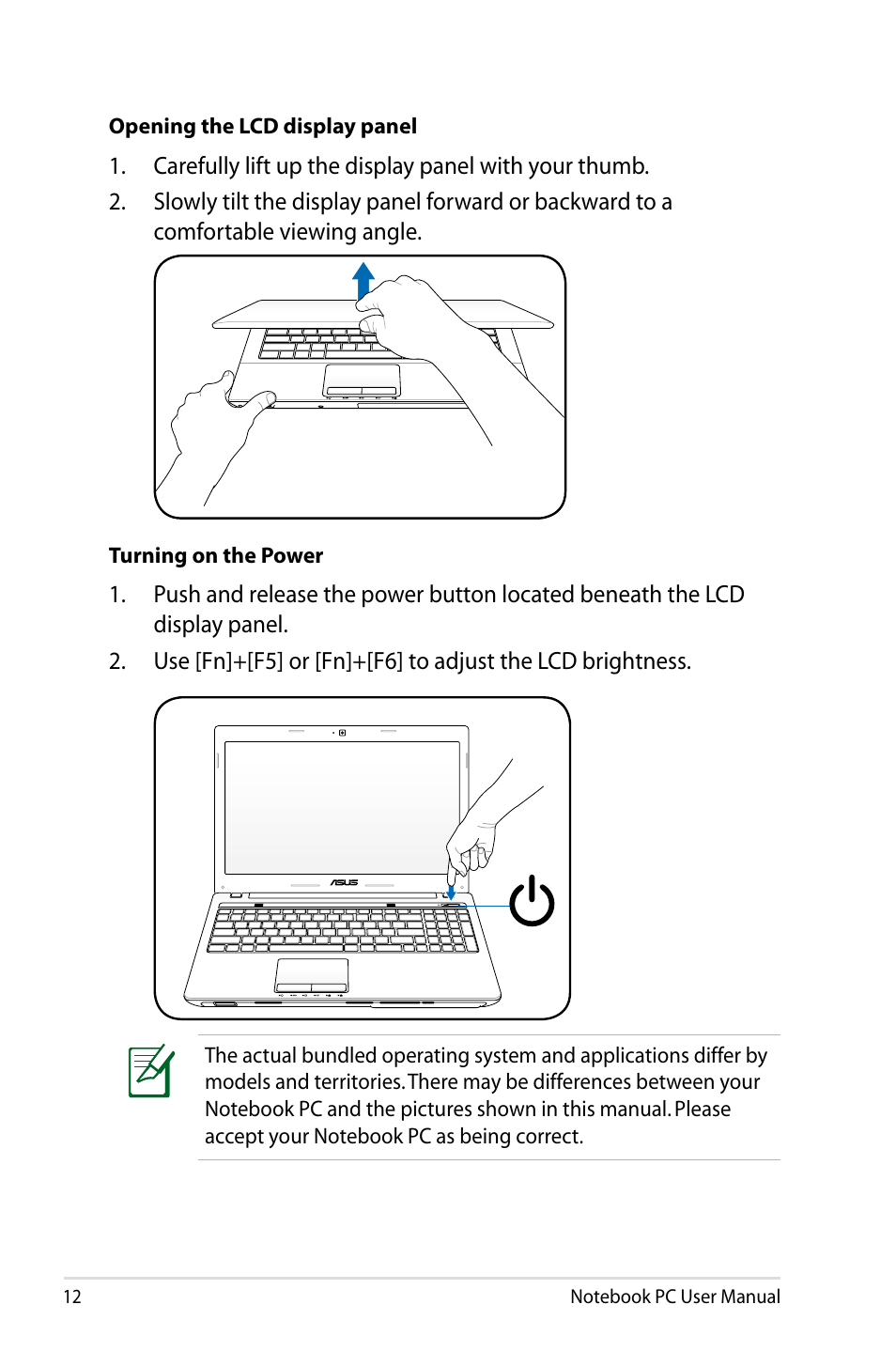 Asus X53SD User Manual | Page 12 / 110