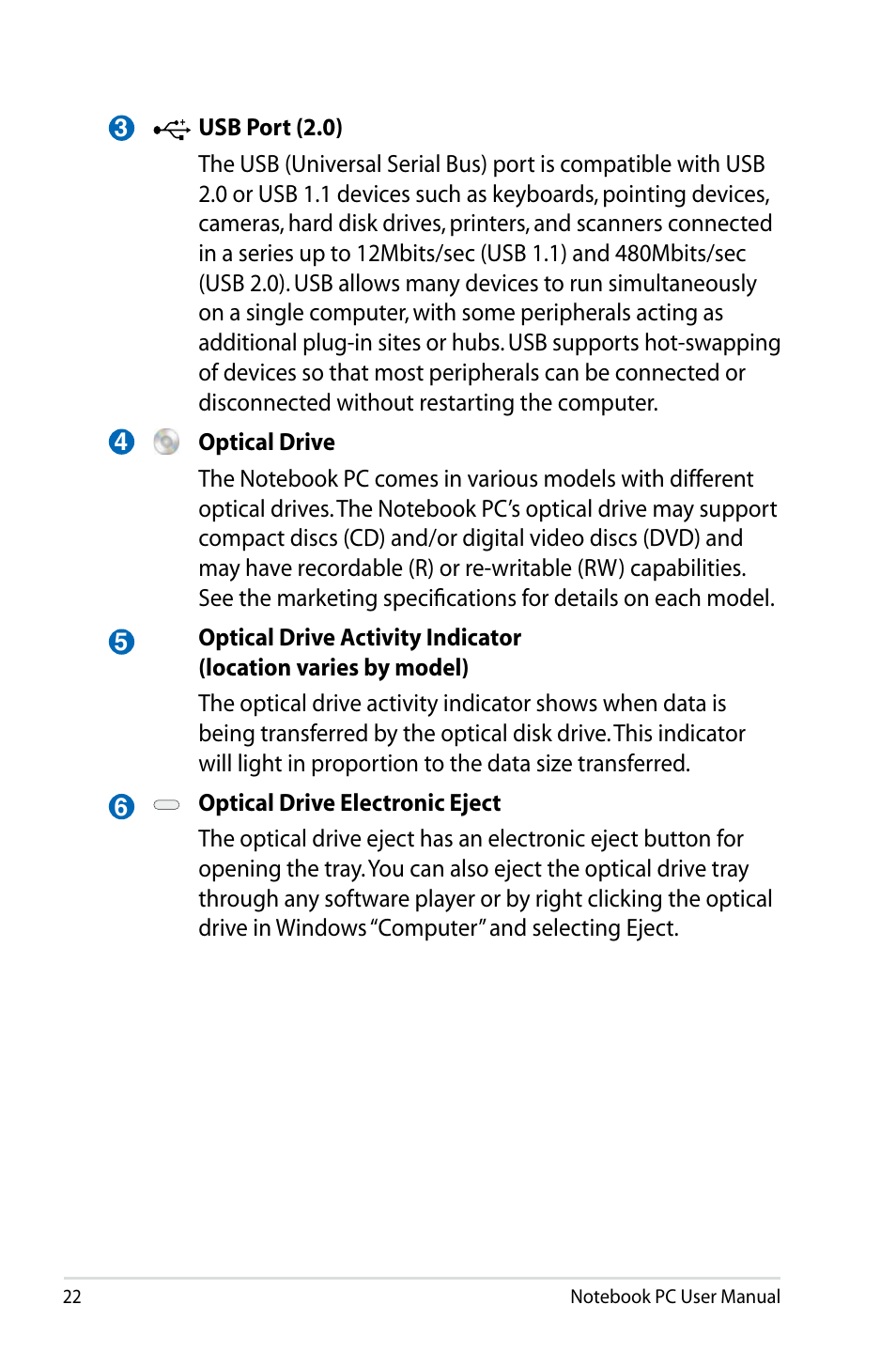 Asus X53SD User Manual | Page 22 / 110