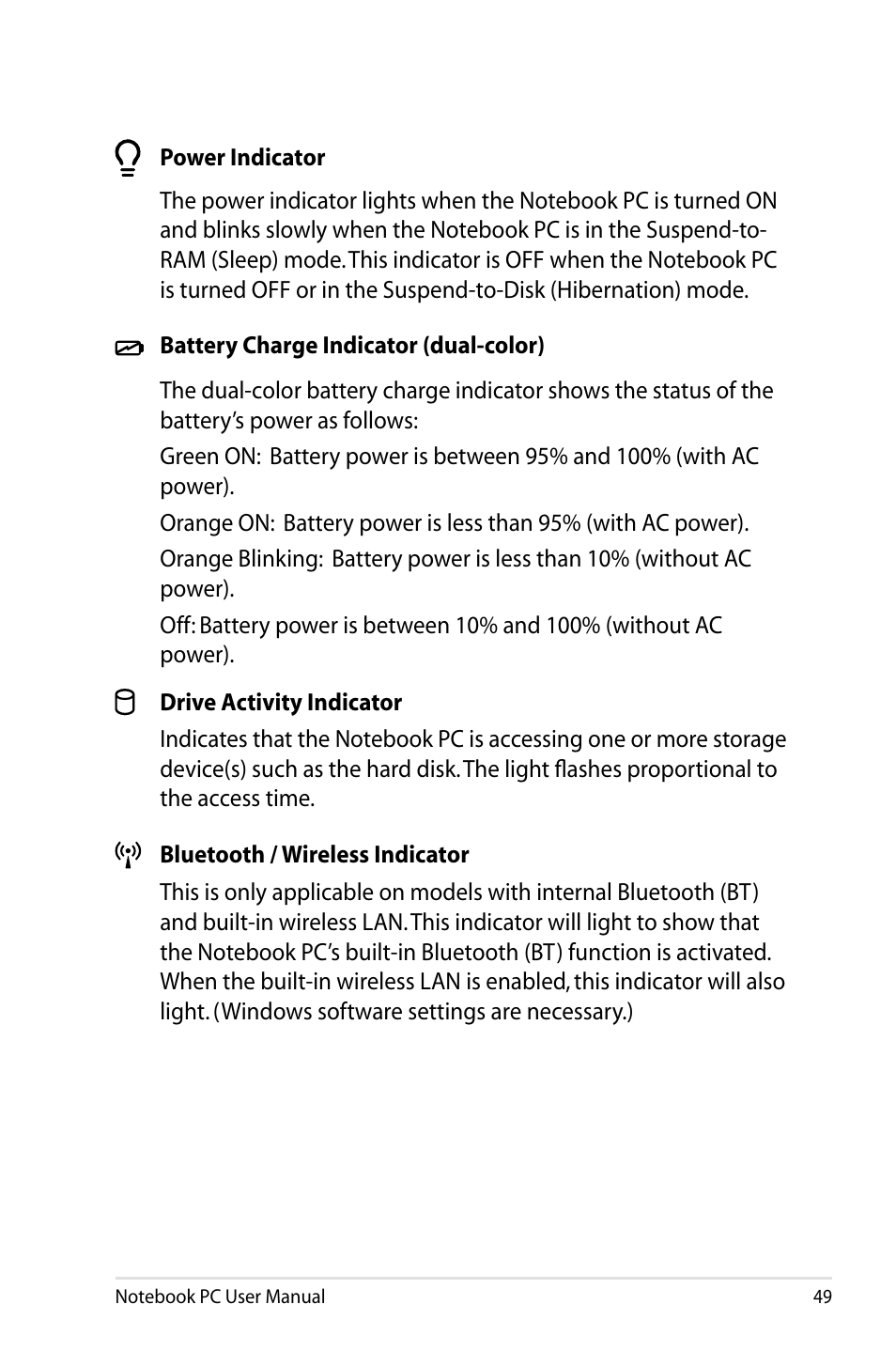 Asus X53SD User Manual | Page 49 / 110