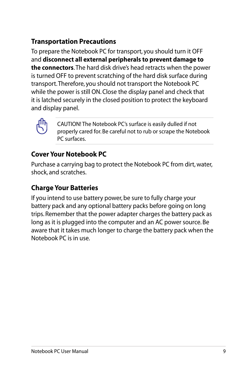 Asus X53SD User Manual | Page 9 / 110