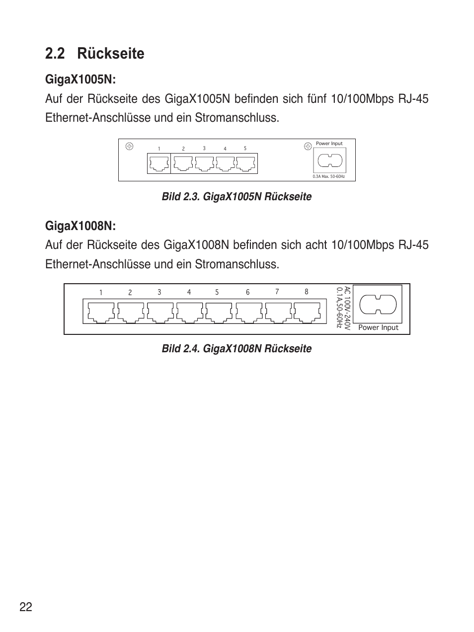 2 rückseite | Asus GigaX1008N User Manual | Page 23 / 60