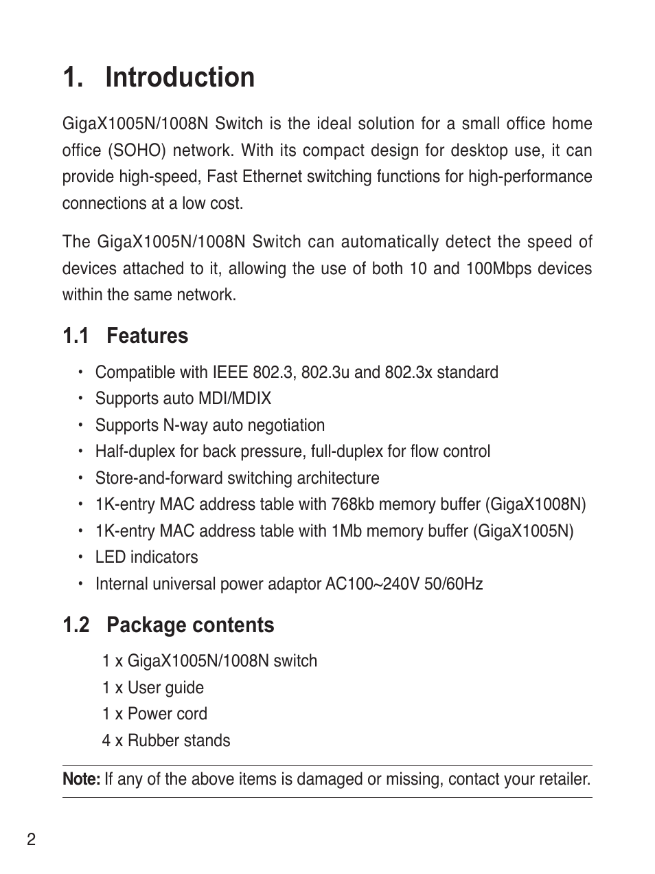 Introduction | Asus GigaX1008N User Manual | Page 3 / 60