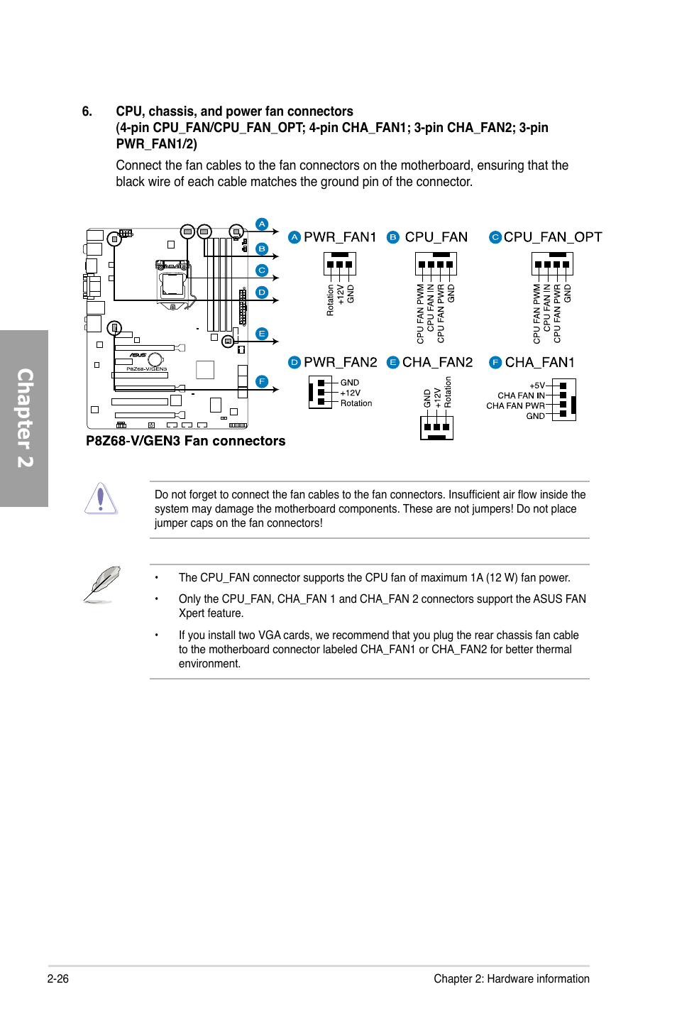 Chapter 2 | Asus P8Z68-V/GEN3 User Manual | Page 44 / 146