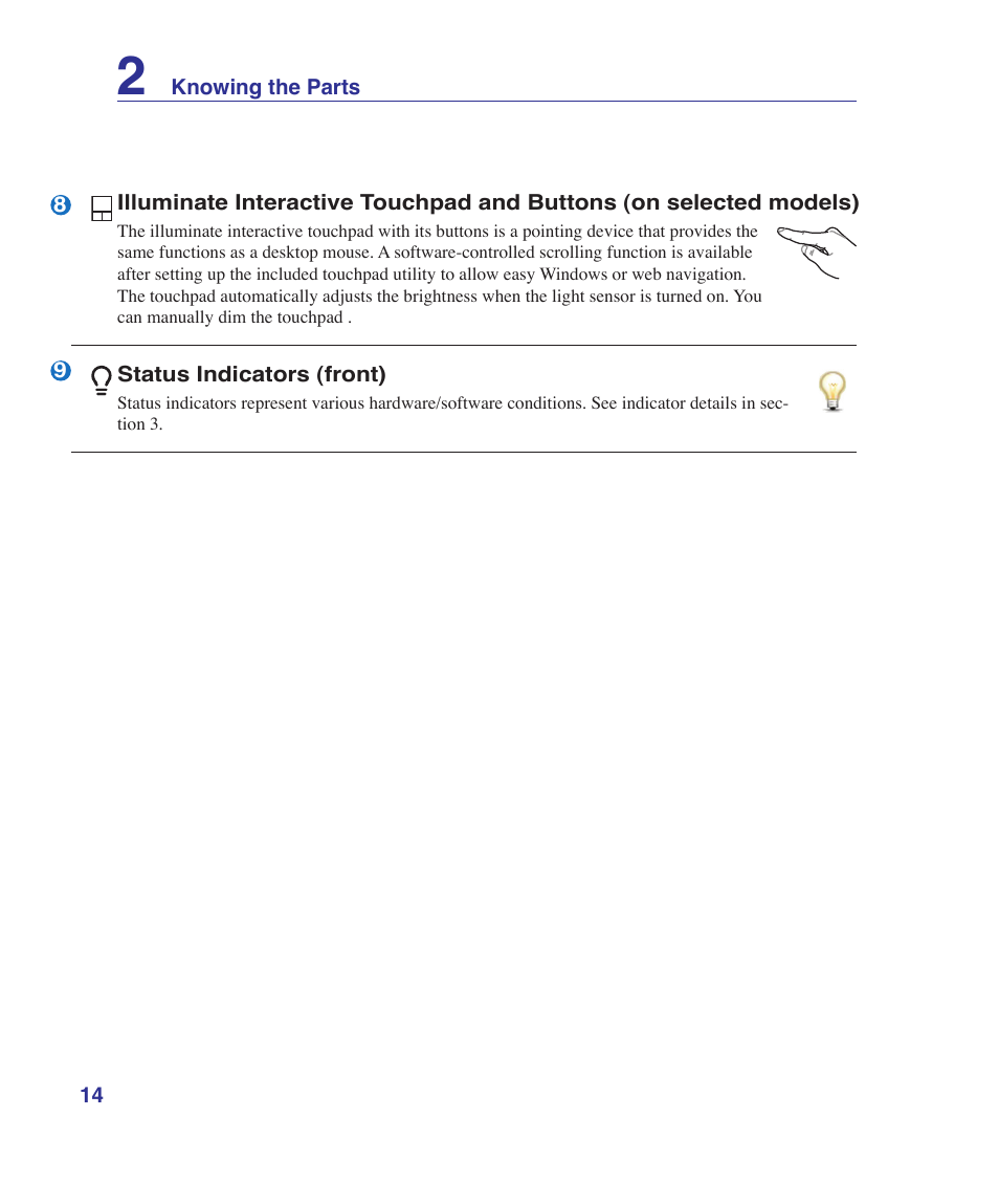 Asus U81A User Manual | Page 14 / 88