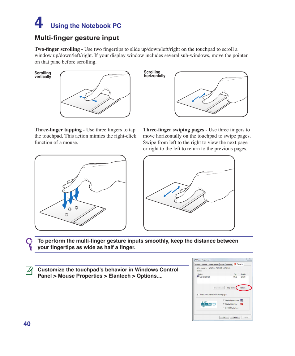 Asus U81A User Manual | Page 40 / 88