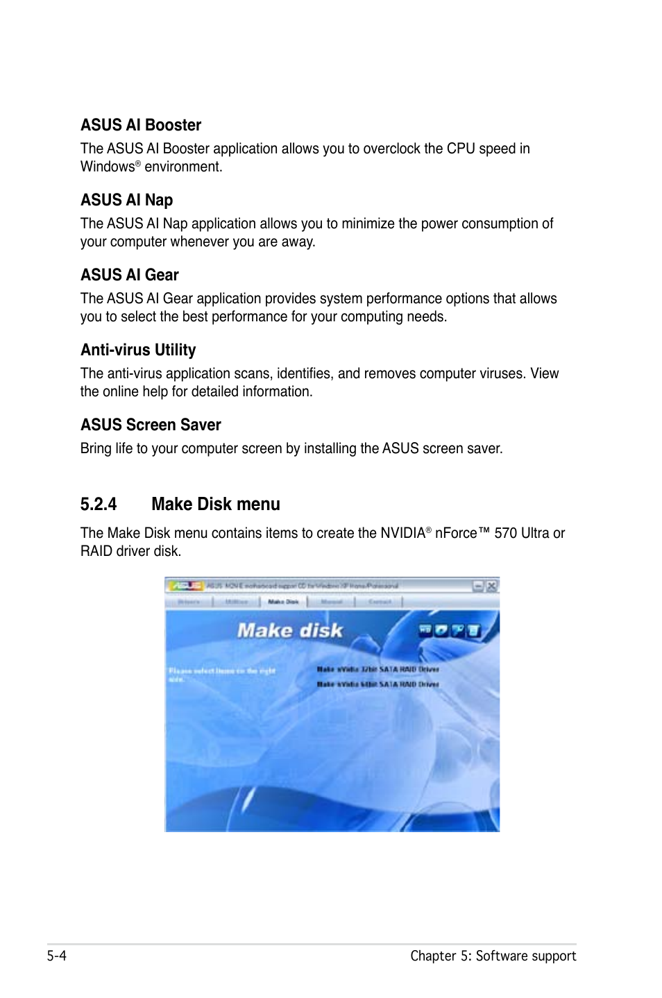 4 make disk menu | Asus M2Ne User Manual | Page 114 / 146