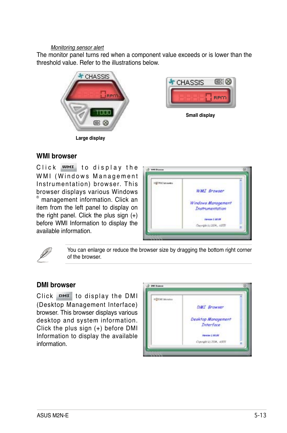 Wmi browser, Dmi browser | Asus M2Ne User Manual | Page 123 / 146