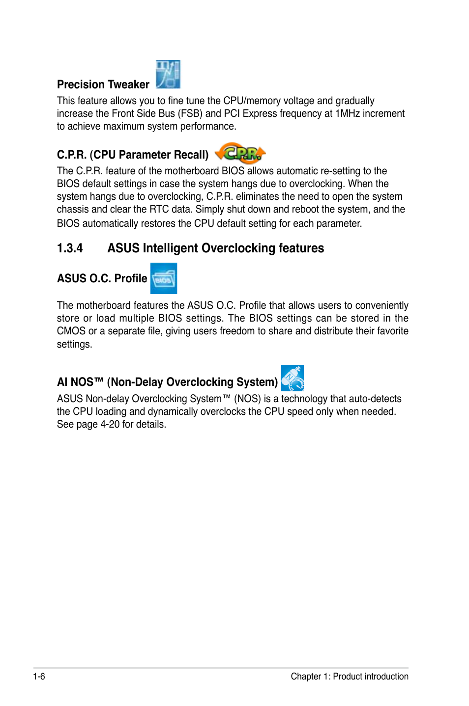 4 asus intelligent overclocking features | Asus M2Ne User Manual | Page 22 / 146