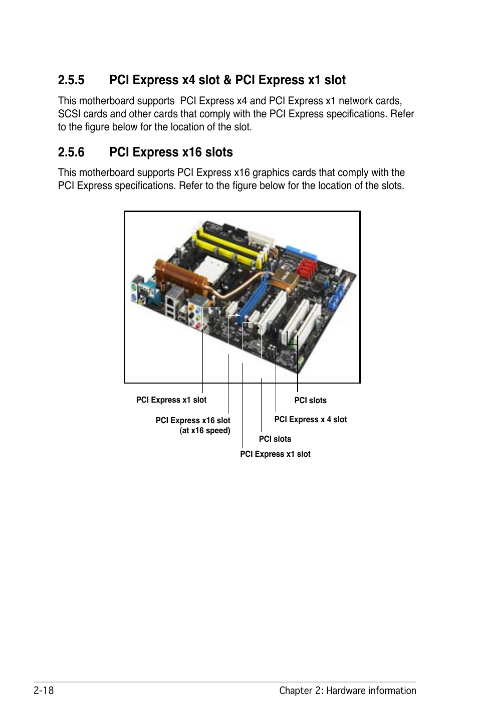 5 pci express x4 slot & pci express x1 slot, 6 pci express x16 slots | Asus M2Ne User Manual | Page 42 / 146