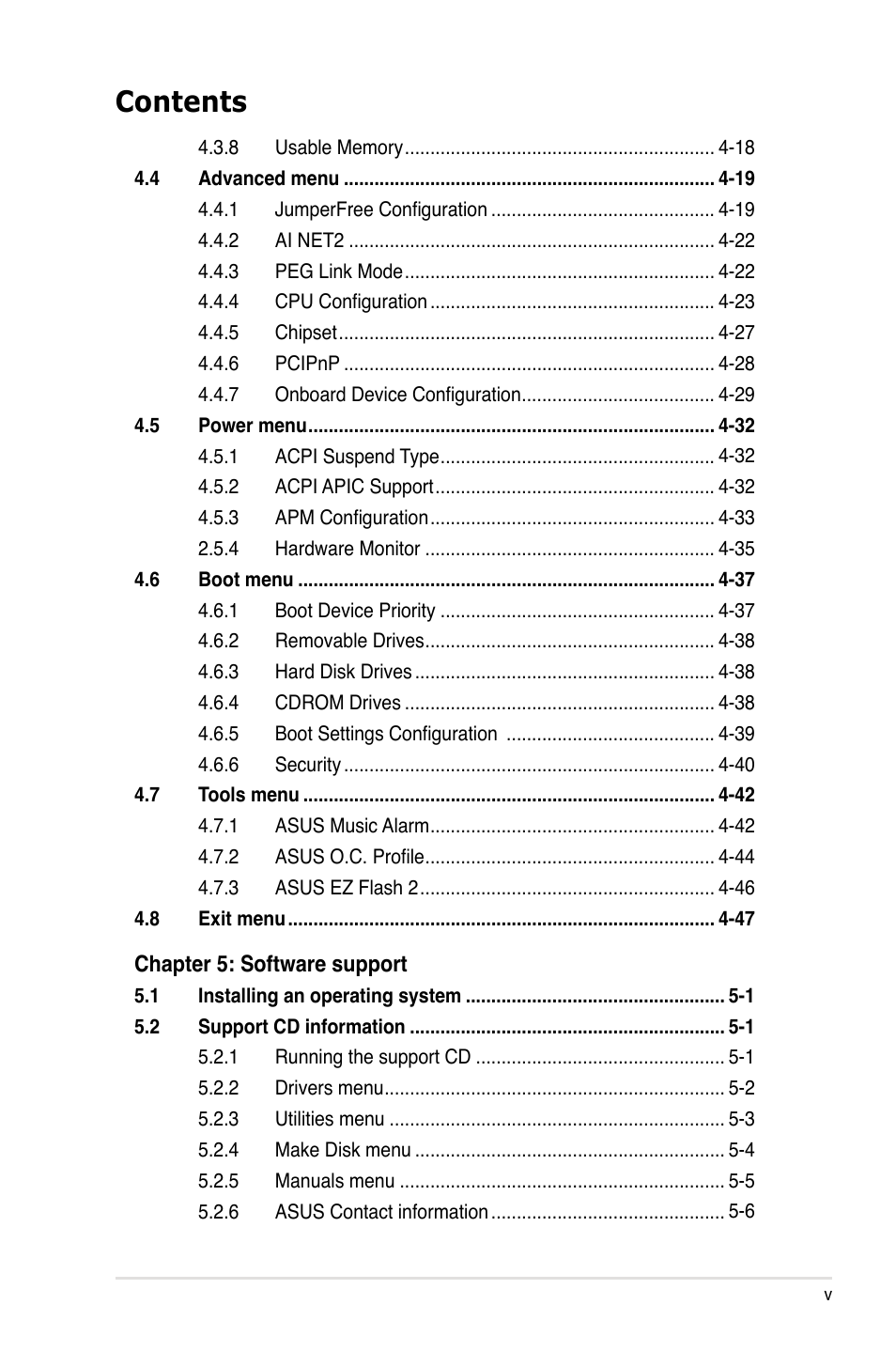 Asus M2Ne User Manual | Page 5 / 146