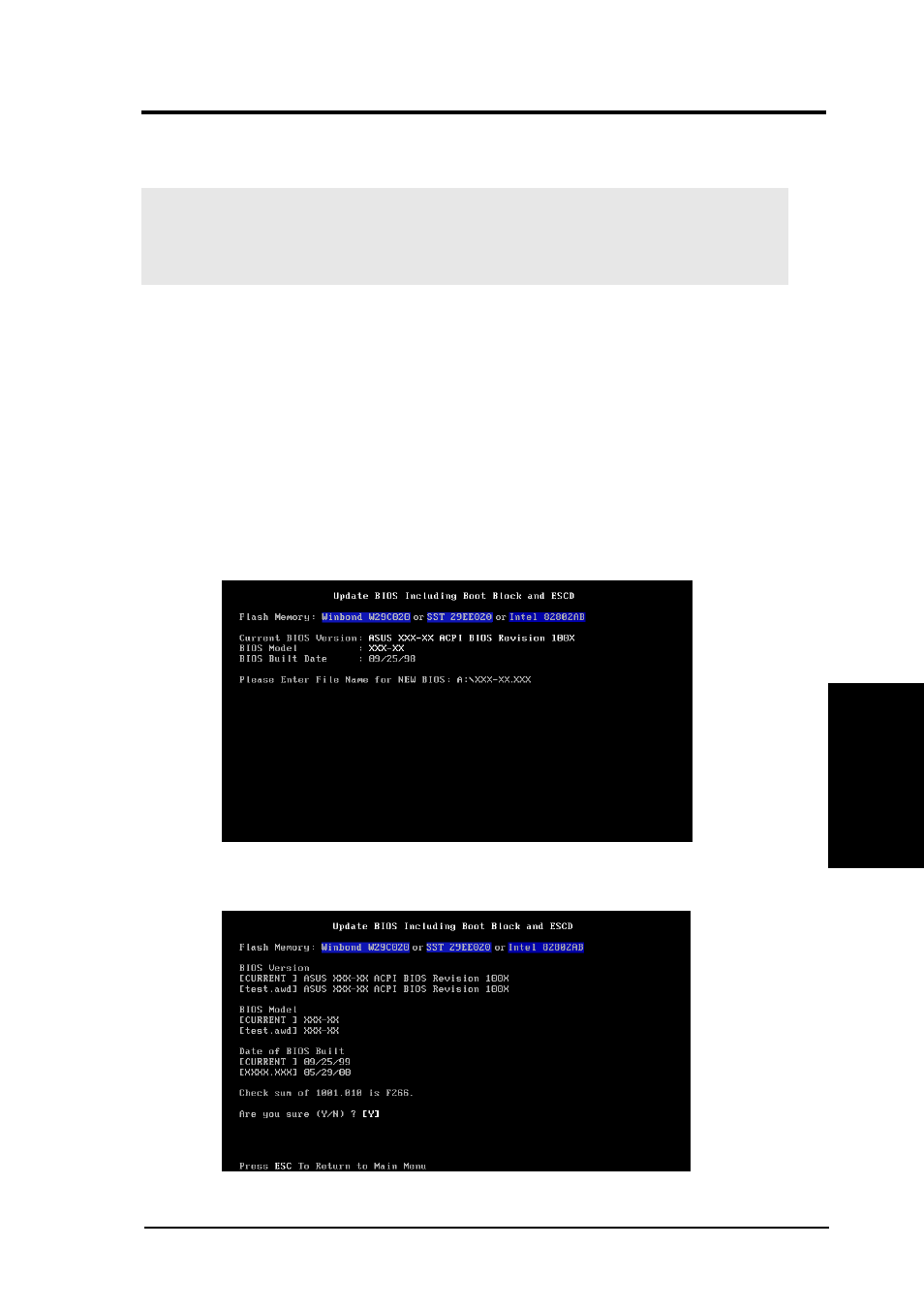 Bios setup, 2 updating bios procedures | Asus A7S-VM User Manual | Page 43 / 90