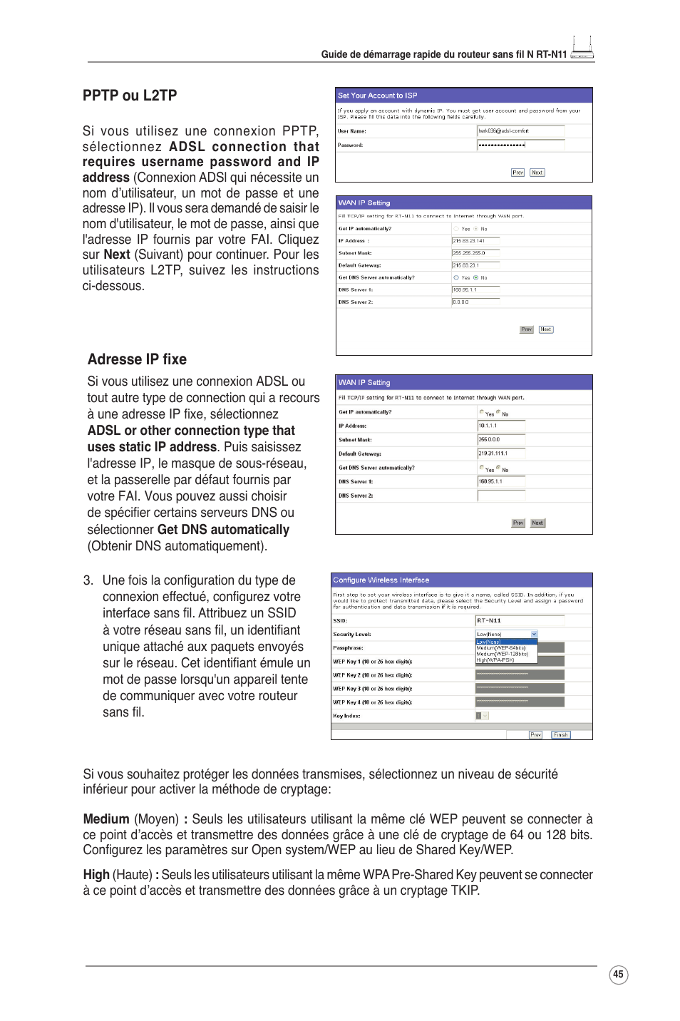 Français | Asus RT-N11 User Manual | Page 46 / 109