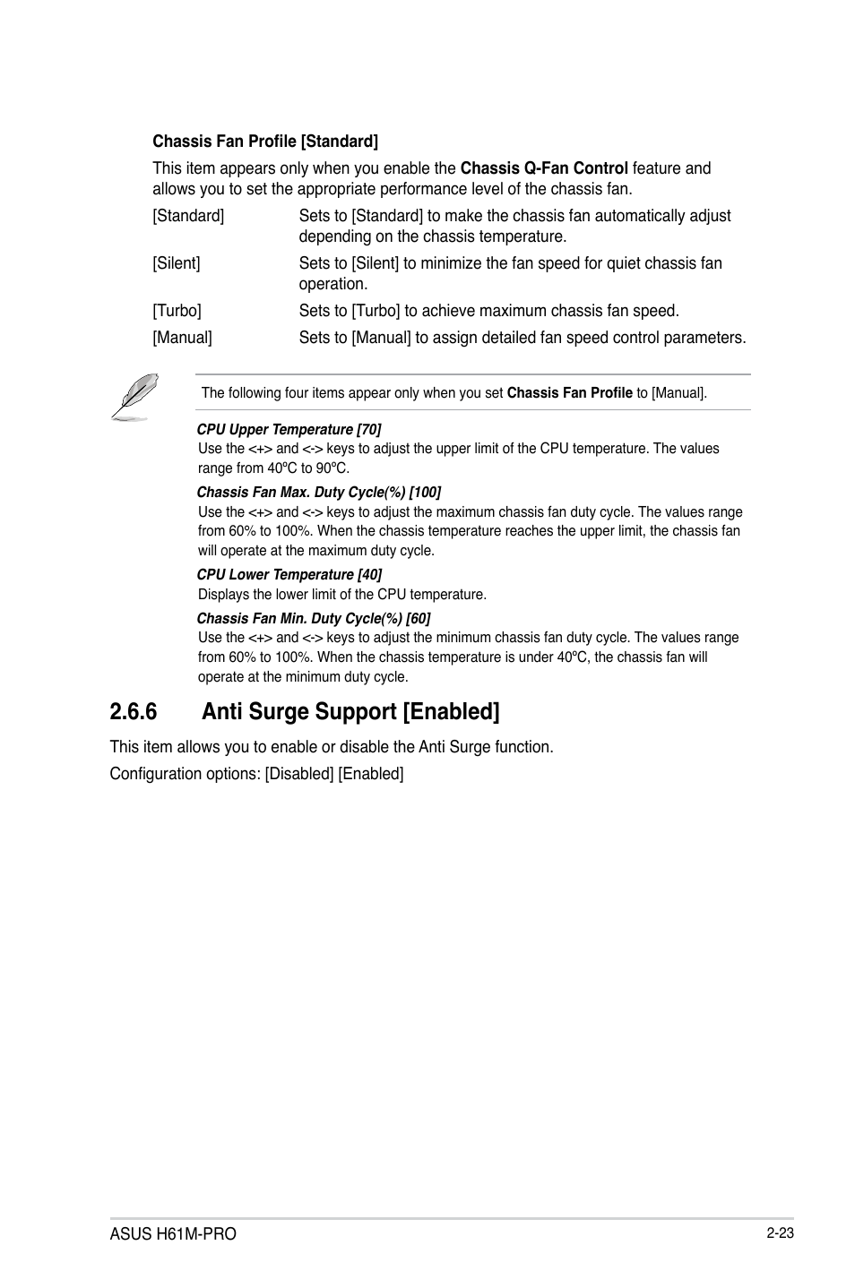 6 anti surge support [enabled | Asus H61M-PRO User Manual | Page 51 / 64