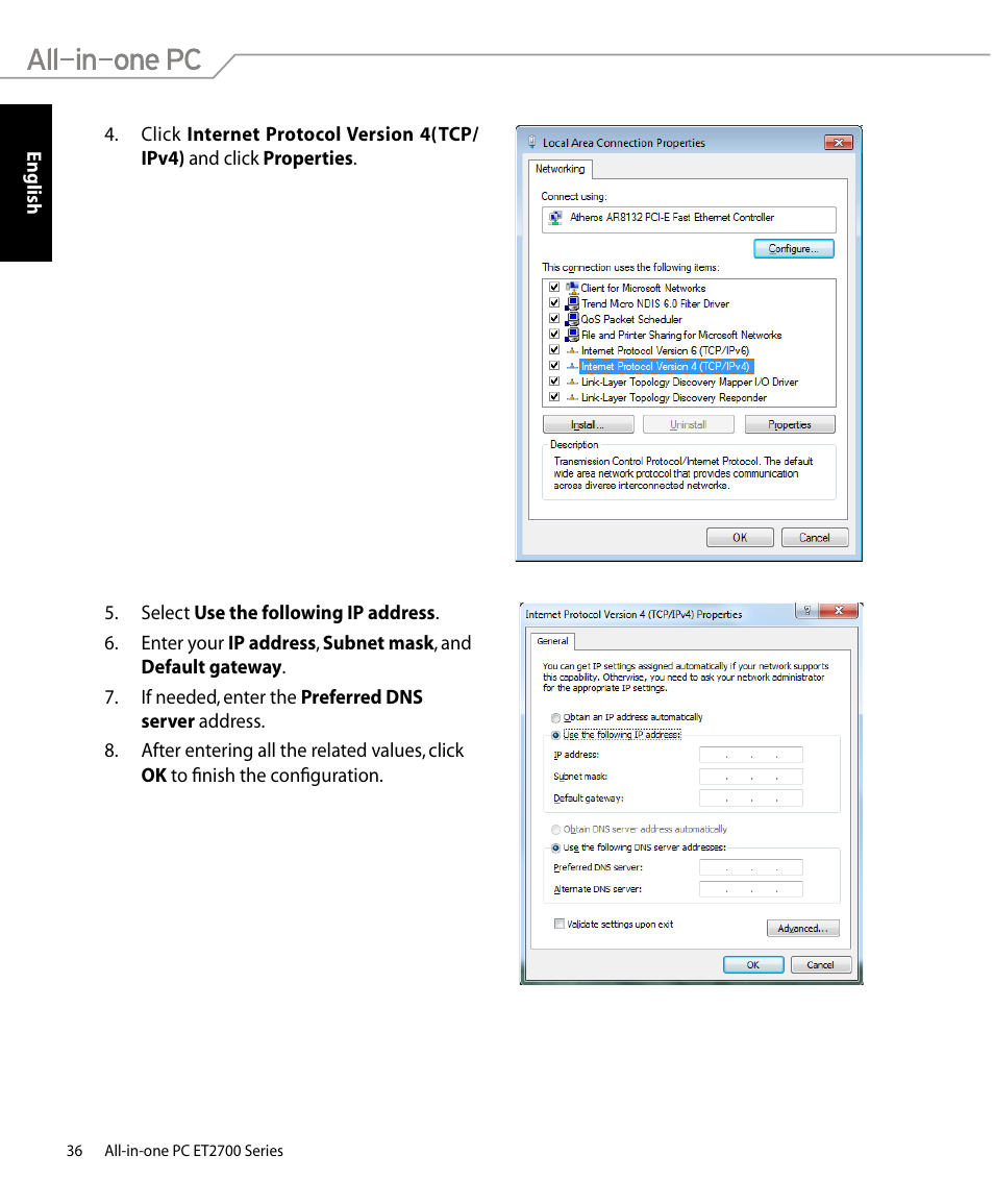 Asus ET2701IUTI User Manual | Page 36 / 44