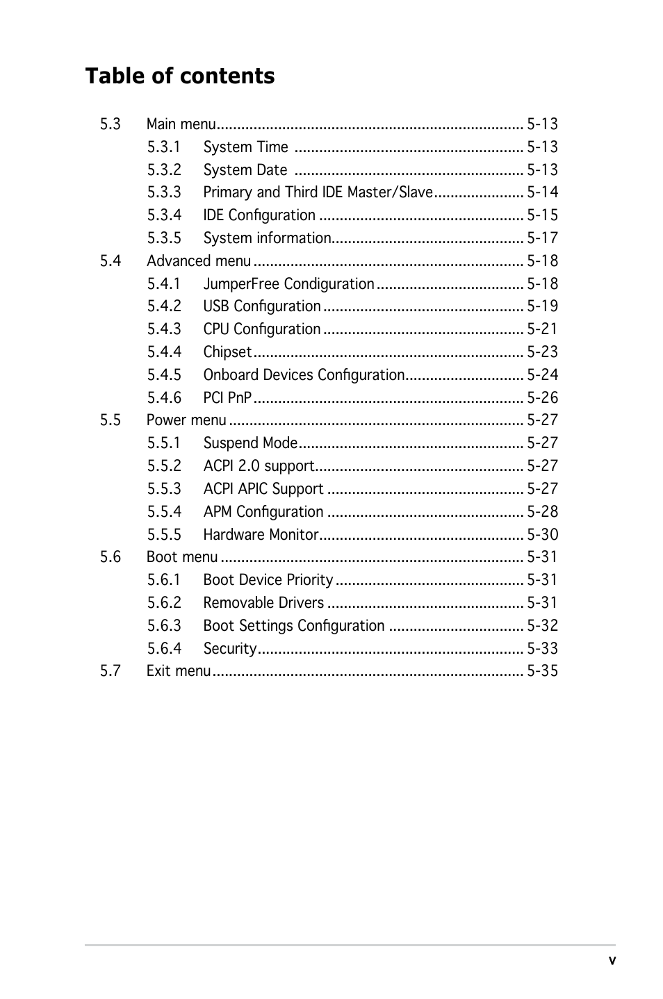 Asus P1-P5945G User Manual | Page 5 / 92