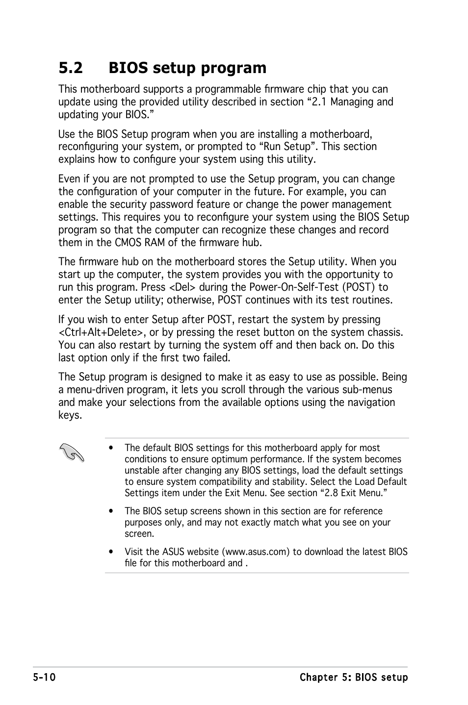 2 bios setup program | Asus P1-P5945G User Manual | Page 65 / 92