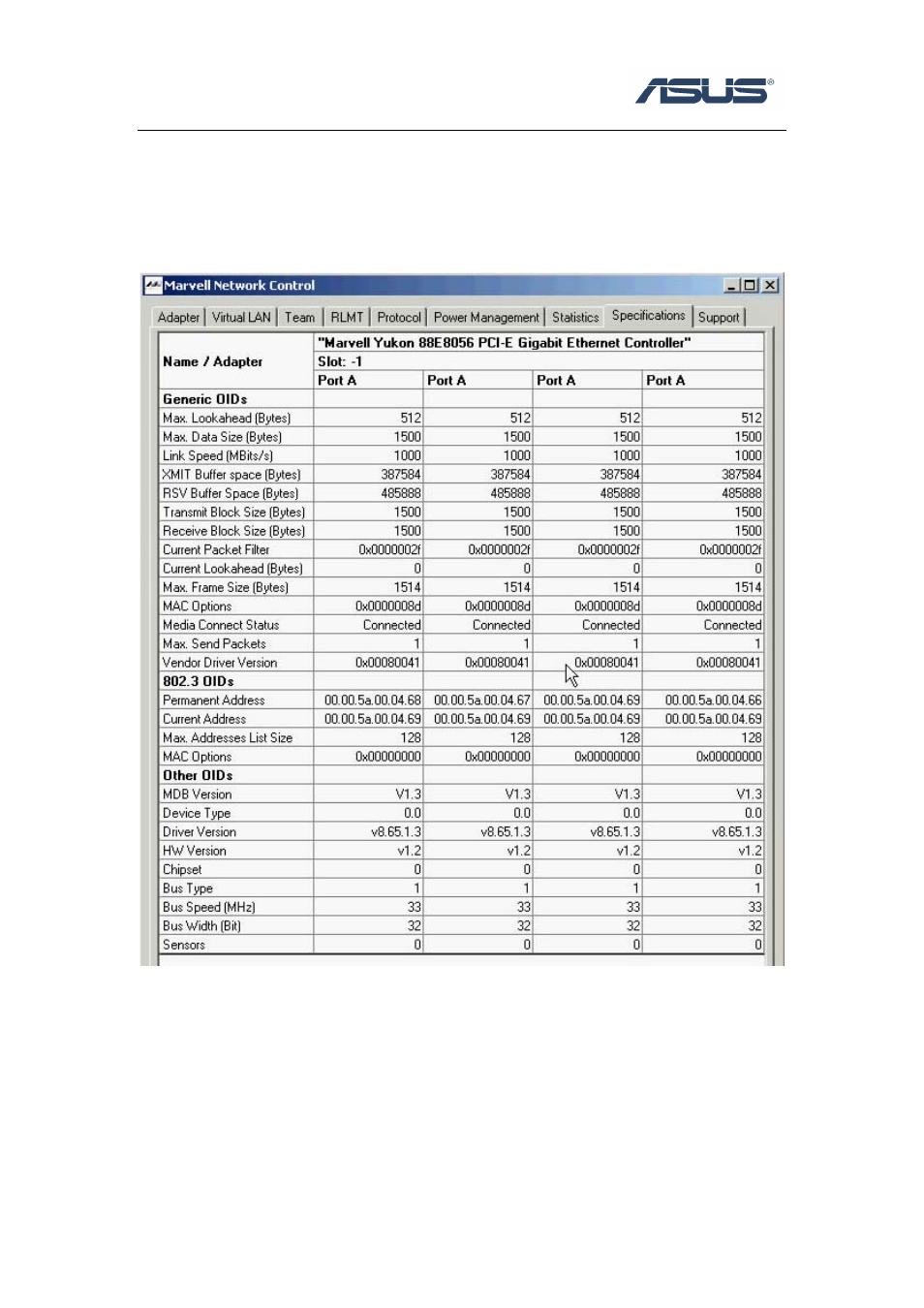 8 specifications, Specifications | Asus P5M2P-E/4L User Manual | Page 7 / 12