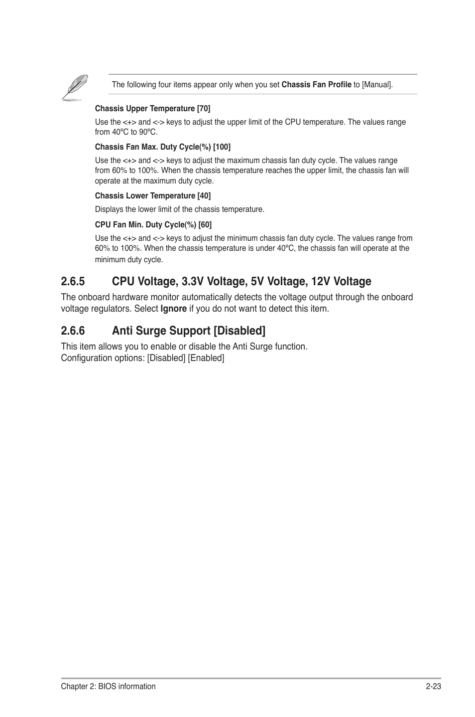 6 anti surge support [disabled, Anti surge support [disabled] -23 | Asus P8H61-M2 USB3 User Manual | Page 55 / 62