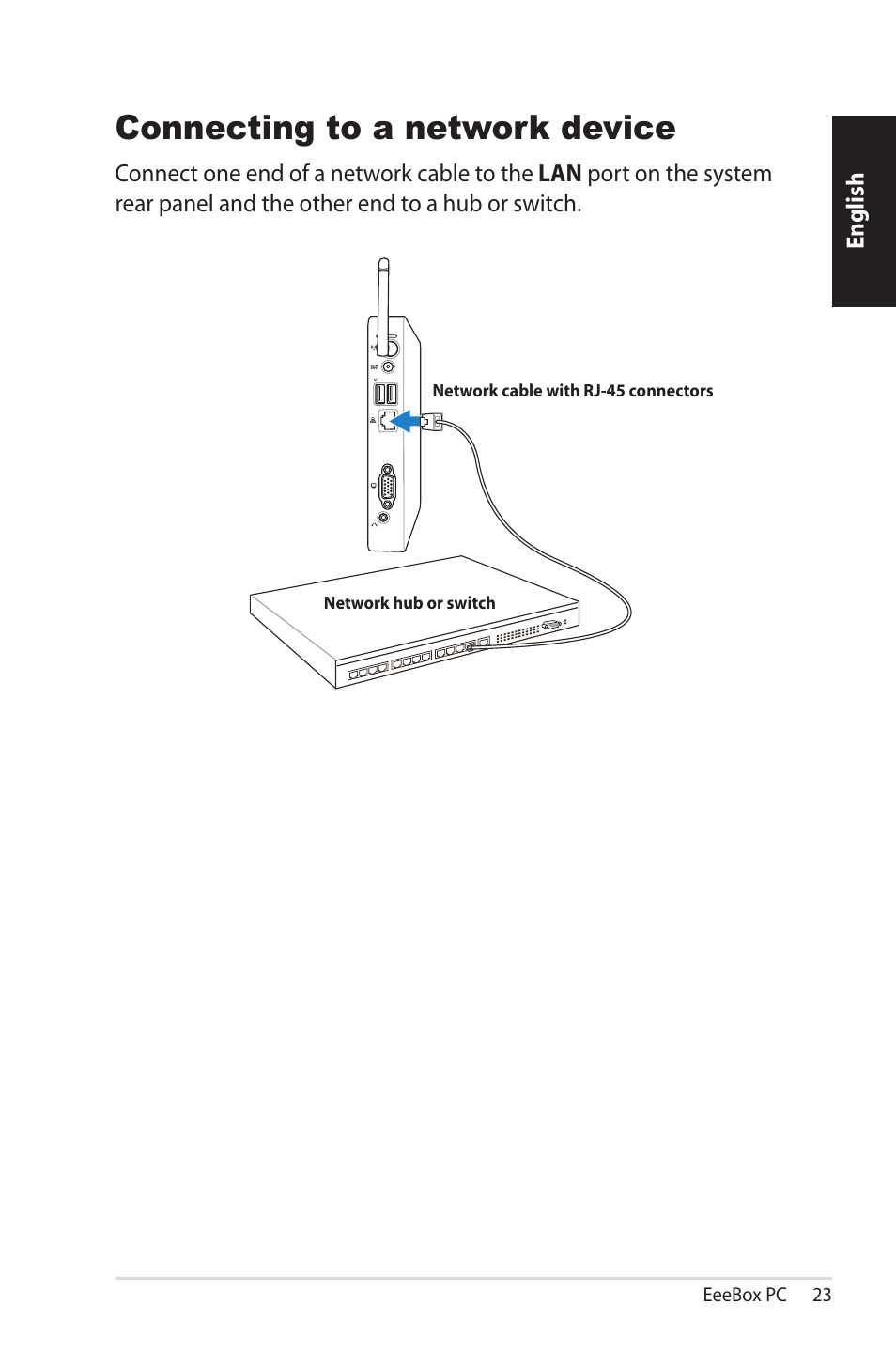 Connecting to a network device | Asus EB1007 User Manual | Page 23 / 102