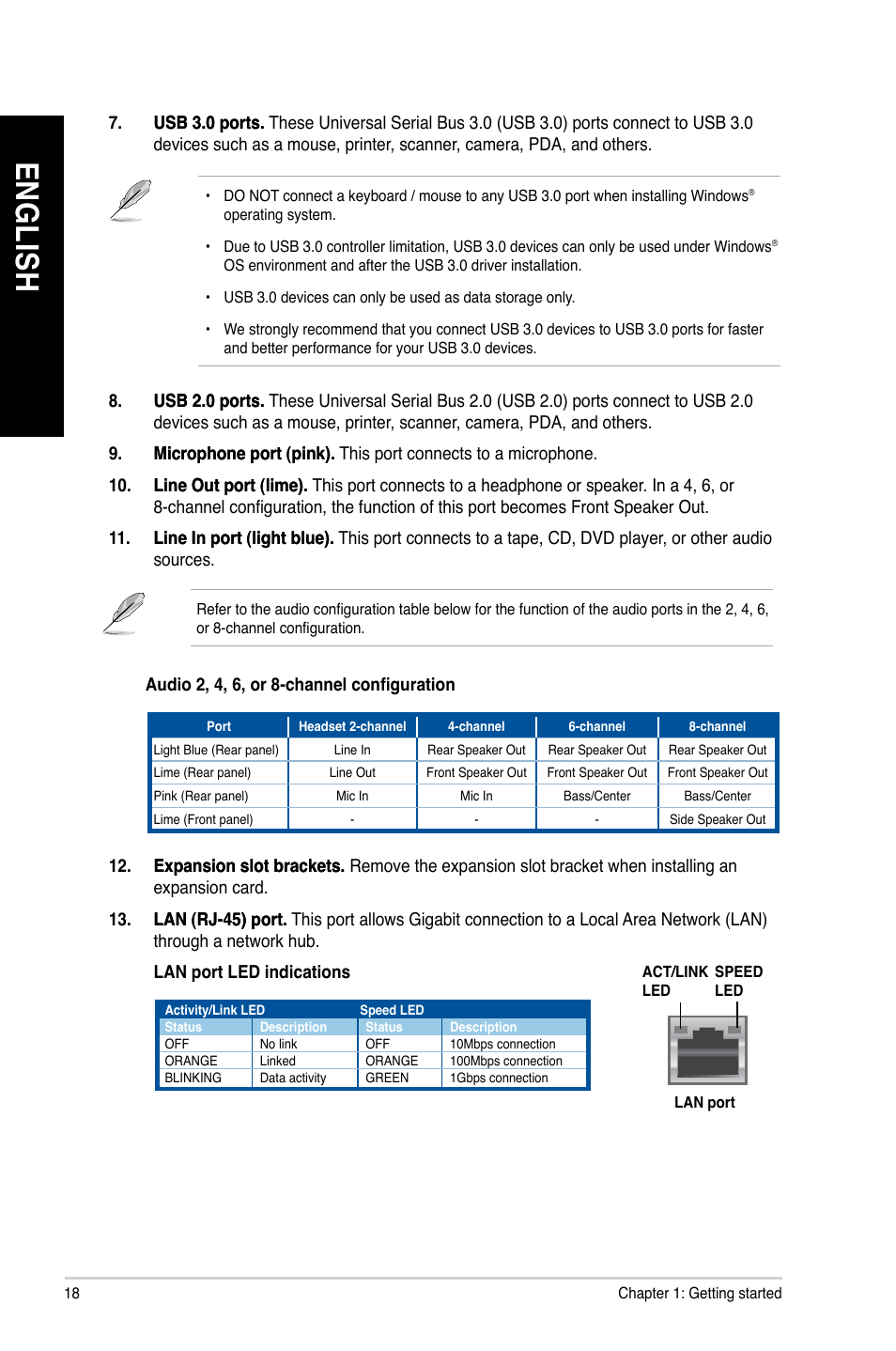 En gl is h en gl is h en gl is h en gl is h | Asus BP1AE User Manual | Page 18 / 100