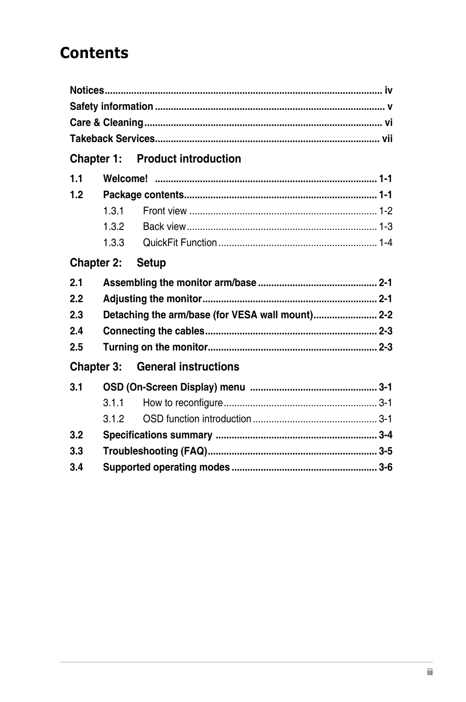 Asus VS278Q User Manual | Page 3 / 25