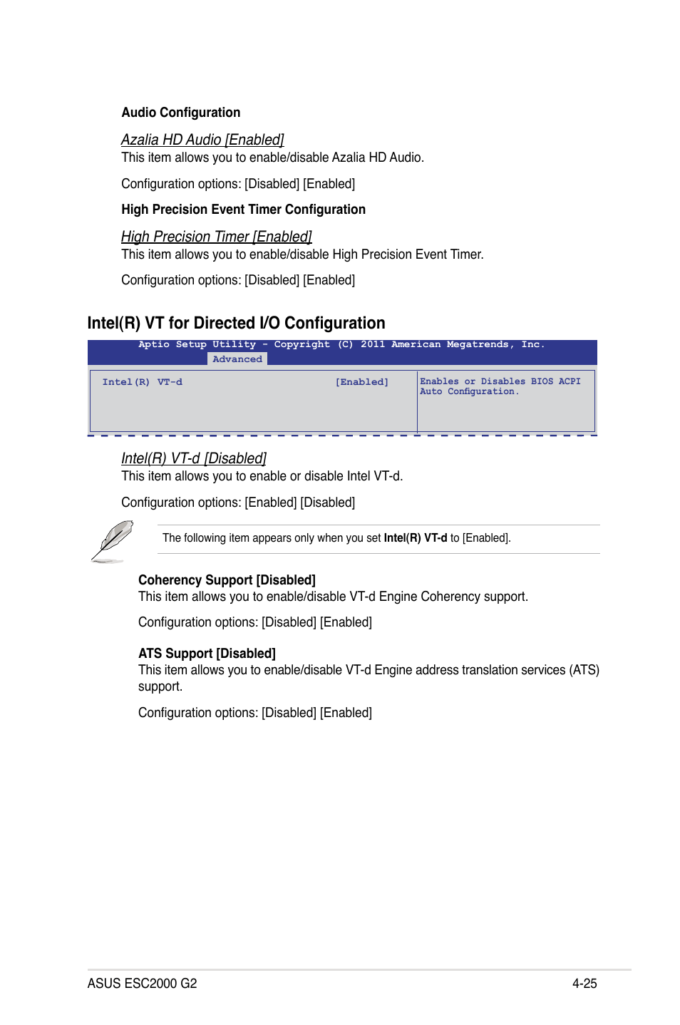 Intel(r) vt for directed i/o configuration | Asus ESC2000 G2 User Manual | Page 101 / 226