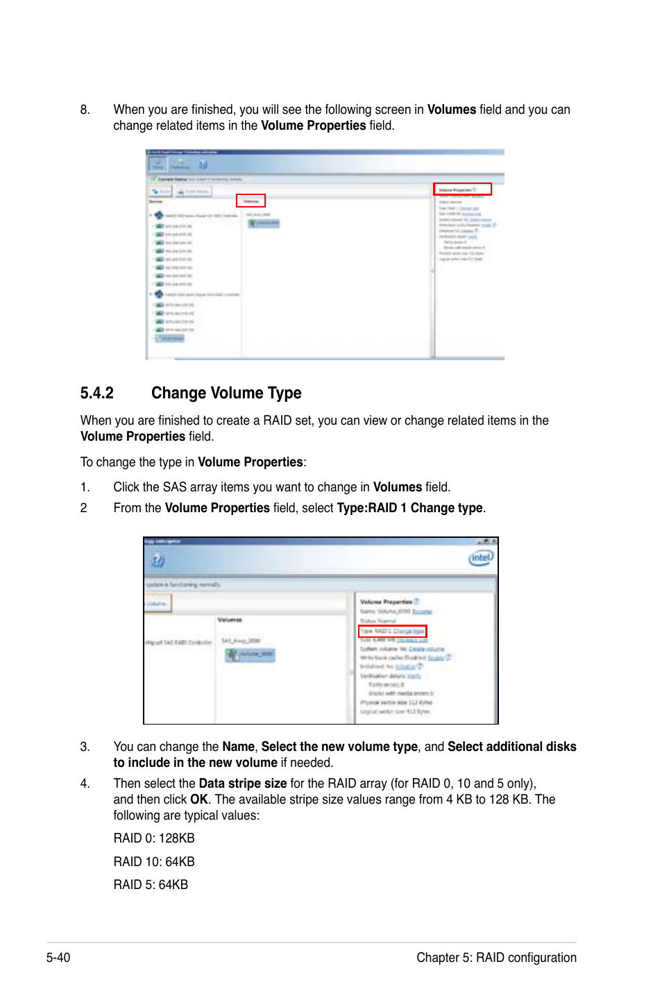 2 change volume type, Change volume type -40 | Asus ESC2000 G2 User Manual | Page 170 / 226