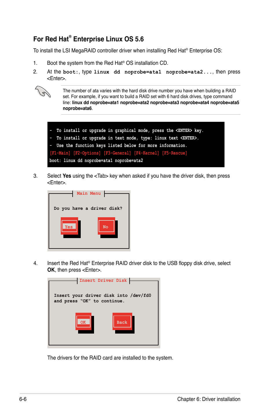 For red hat, Enterprise linux os 5.6 | Asus ESC2000 G2 User Manual | Page 180 / 226