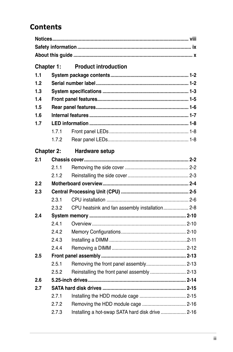 Asus ESC2000 G2 User Manual | Page 3 / 226