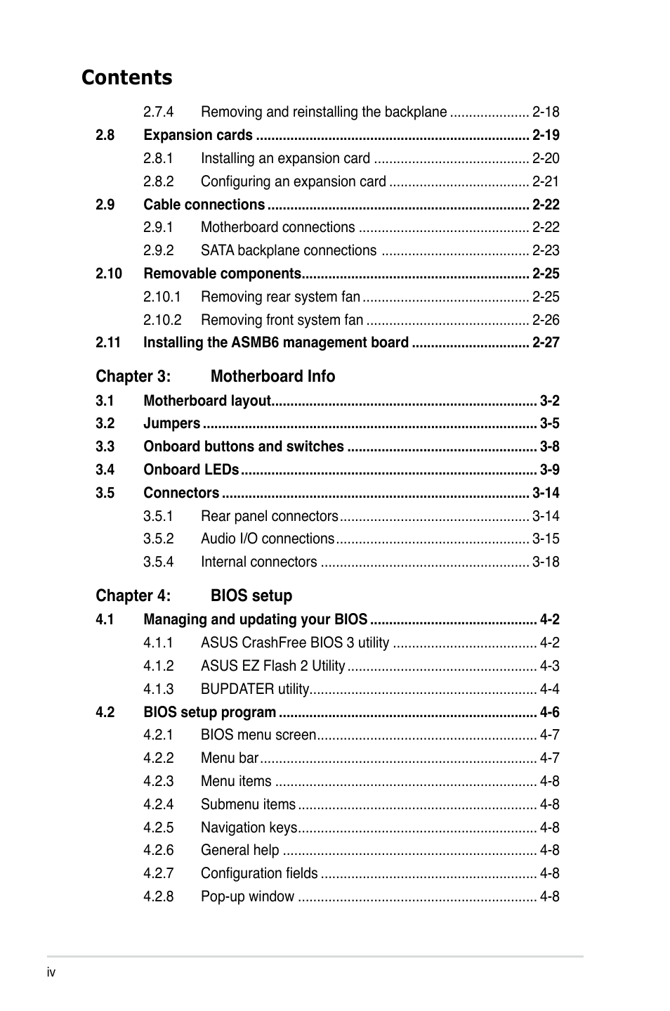 Asus ESC2000 G2 User Manual | Page 4 / 226