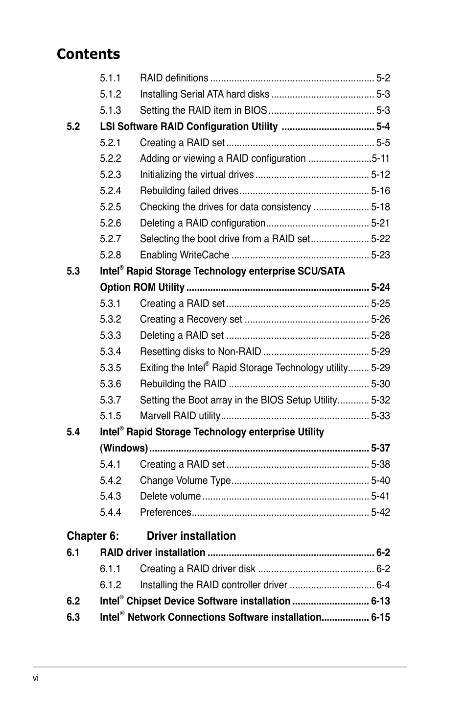 Asus ESC2000 G2 User Manual | Page 6 / 226