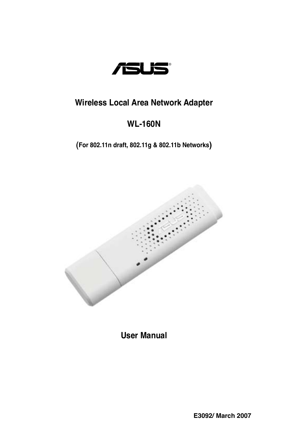 Asus WL-160N User Manual | 38 pages