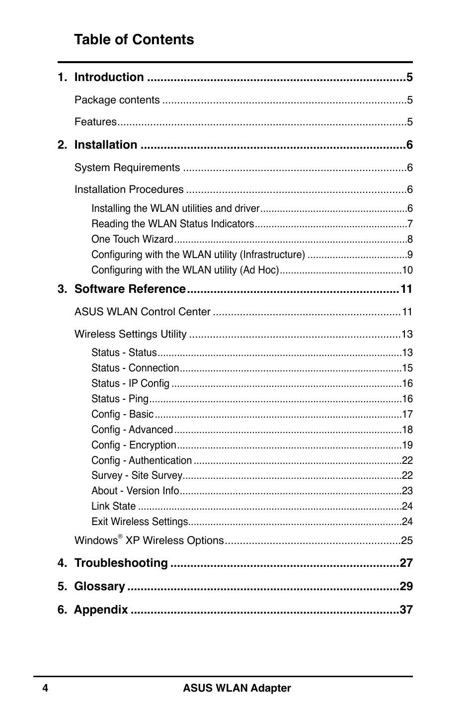 Asus WL-160N User Manual | Page 4 / 38