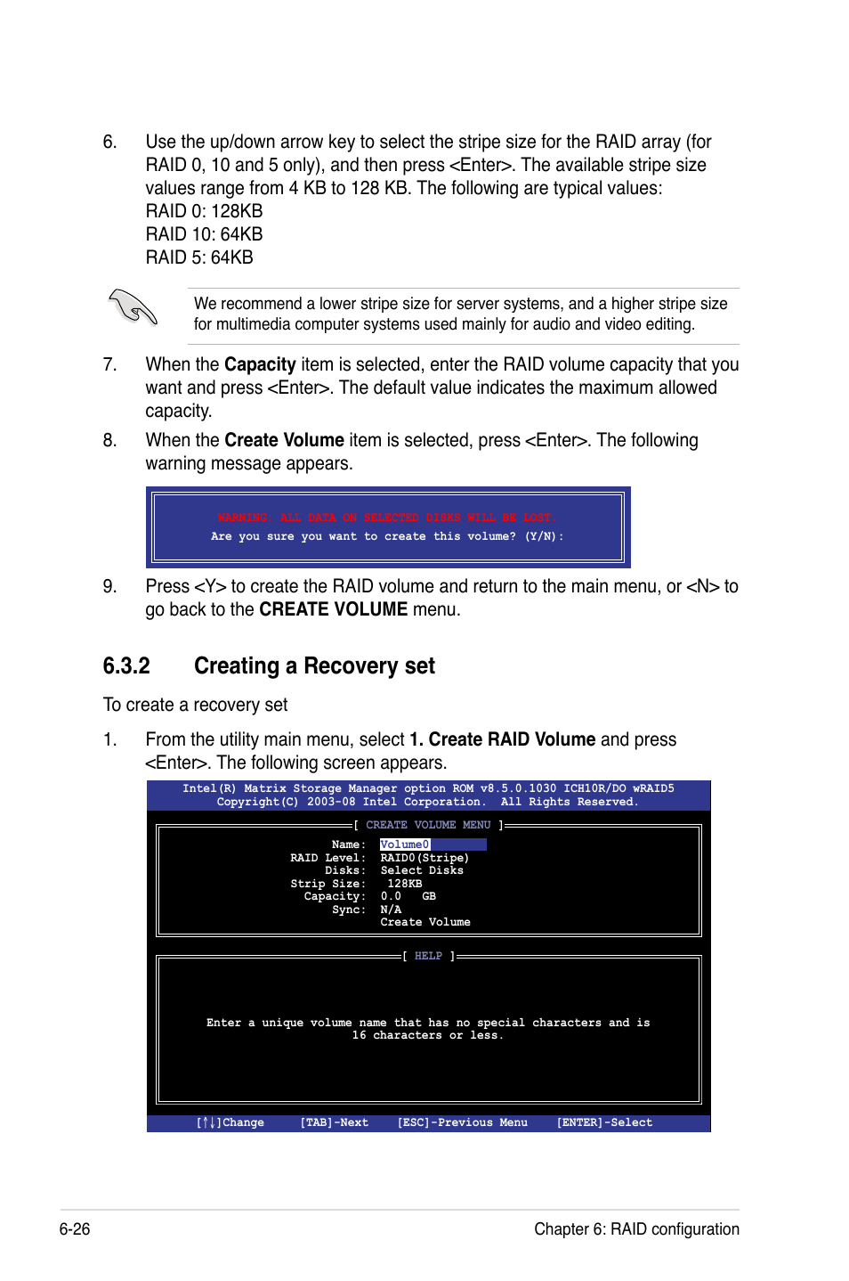 2 creating a recovery set, Creating a recovery set -26 | Asus TS700-E6/RS8 User Manual | Page 134 / 166