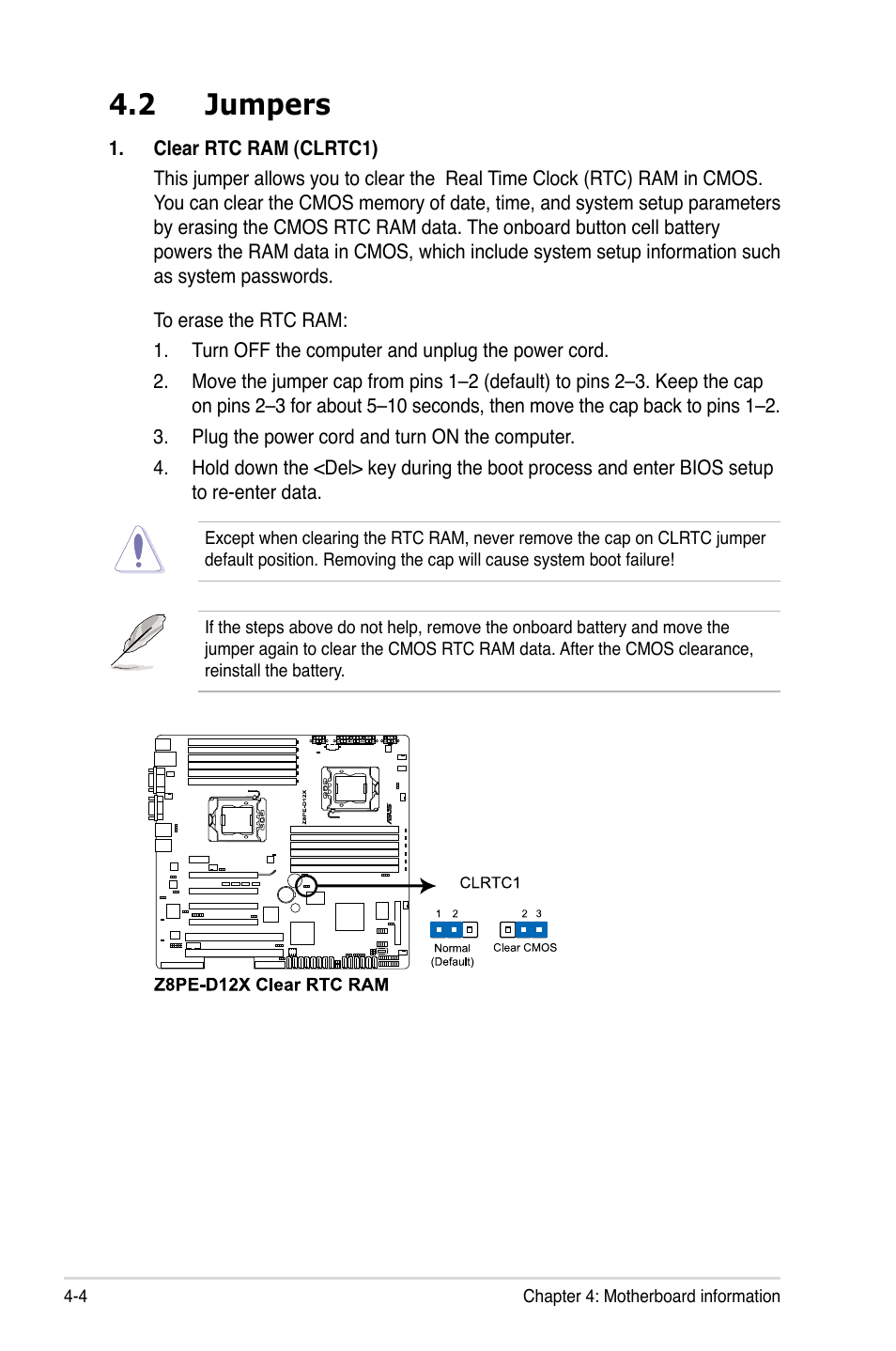 2 jumpers, Jumpers -4 | Asus TS700-E6/RS8 User Manual | Page 56 / 166