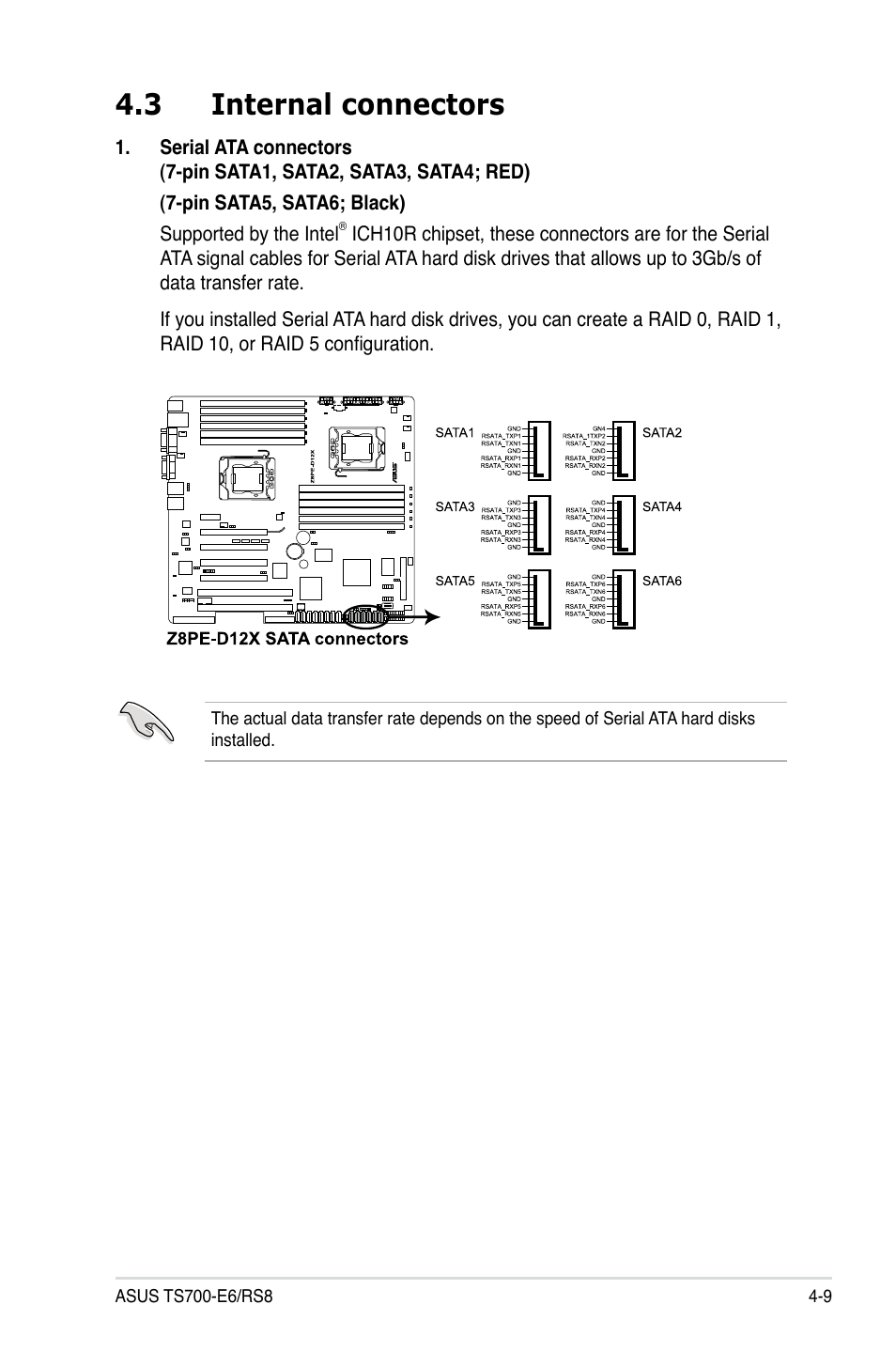 3 internal connectors, Internal connectors -9 | Asus TS700-E6/RS8 User Manual | Page 61 / 166