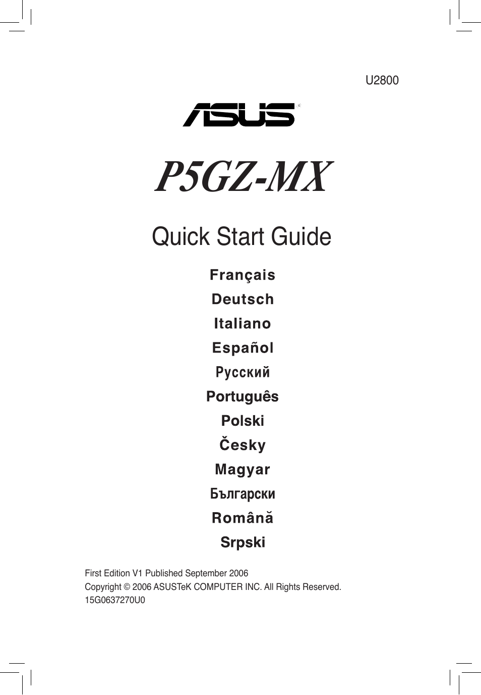 Asus P5GZ-MX User Manual | 38 pages